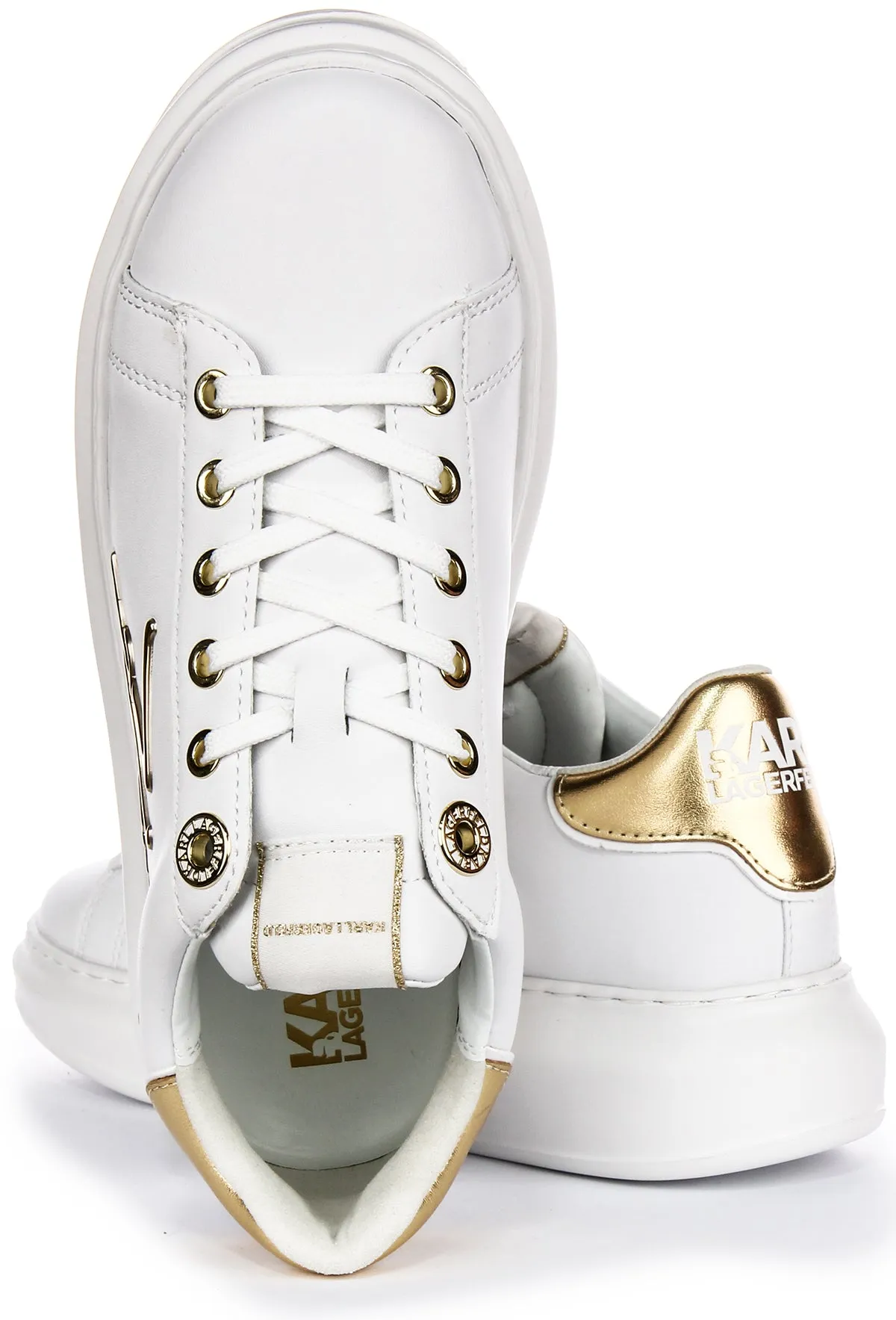 easy move Karl Lagerfeld Kapri Signia LC In White Gold For Women