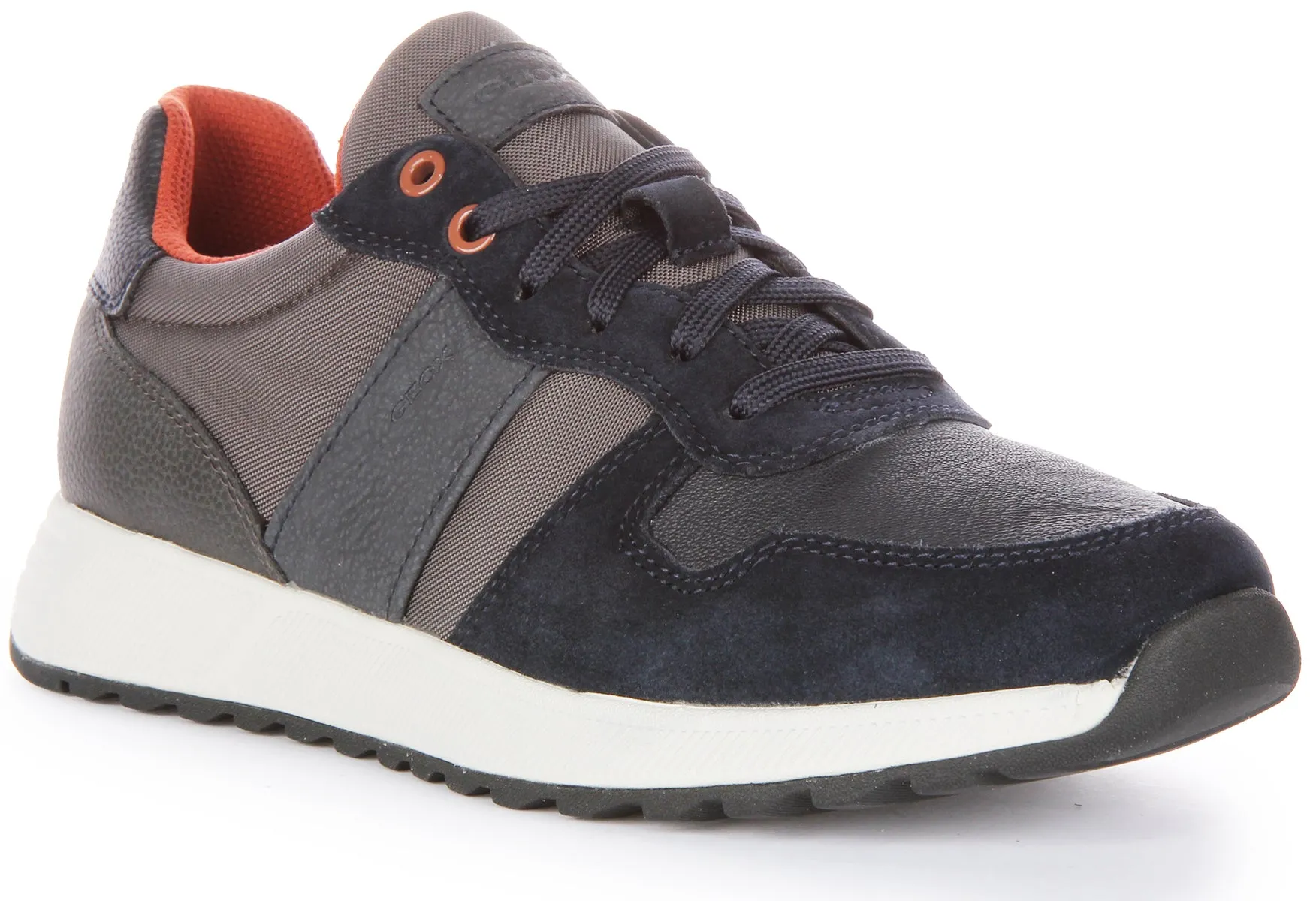 Geox U Molveno A In Antracite For Men Insole perforations improve airflow during wear Lean Fit