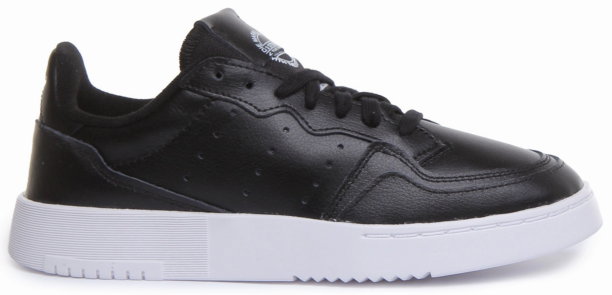 Easy Clean Thought Adidas Supercourt J In Black White For Juniors