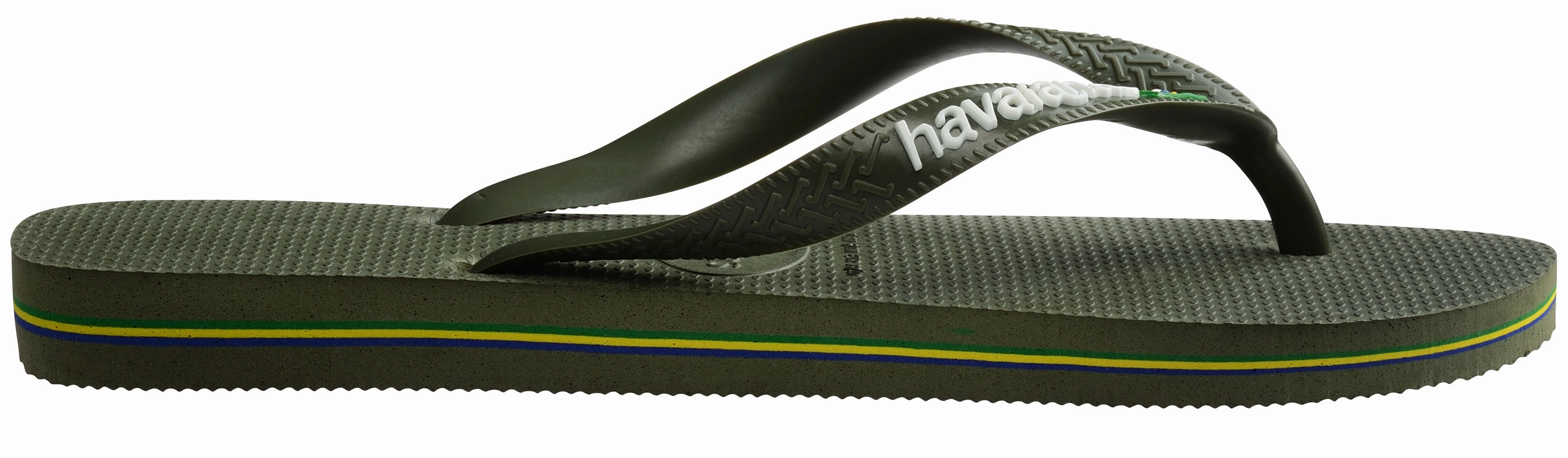 Easy Comfort Escape Havaianas Brasil Logo In Olive Green
