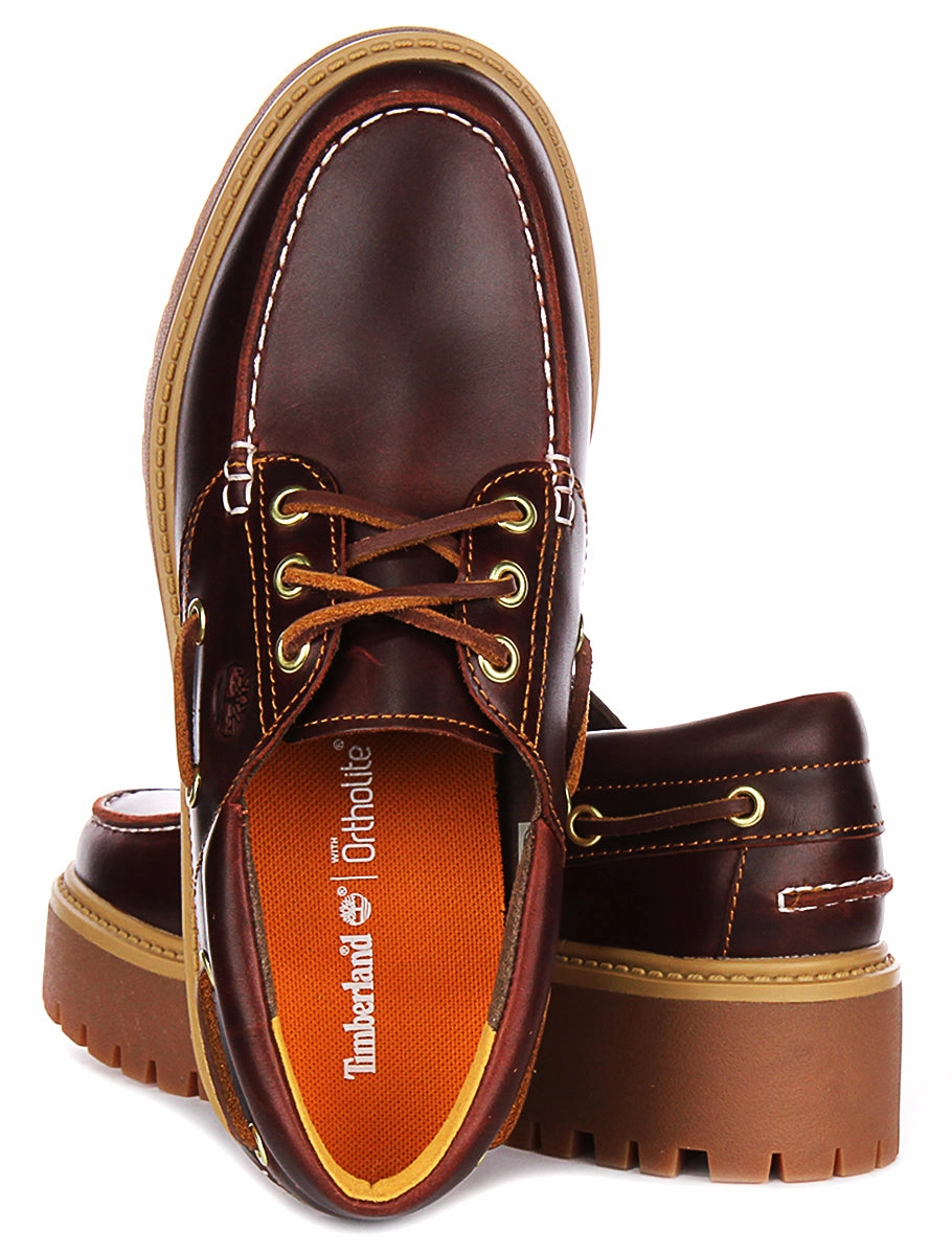 Easy Glide Step Timberland Street Platform Boat Shoes A2Qdm In Dark Brown For Women