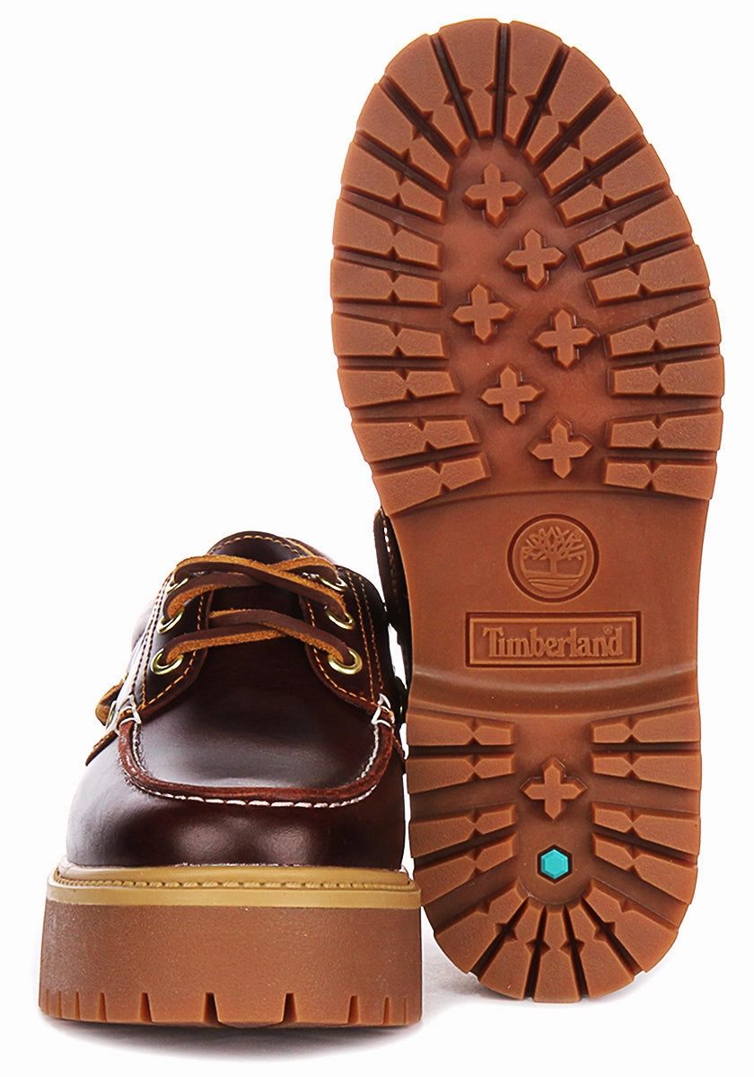 Easy Glide Step Timberland Street Platform Boat Shoes A2Qdm In Dark Brown For Women