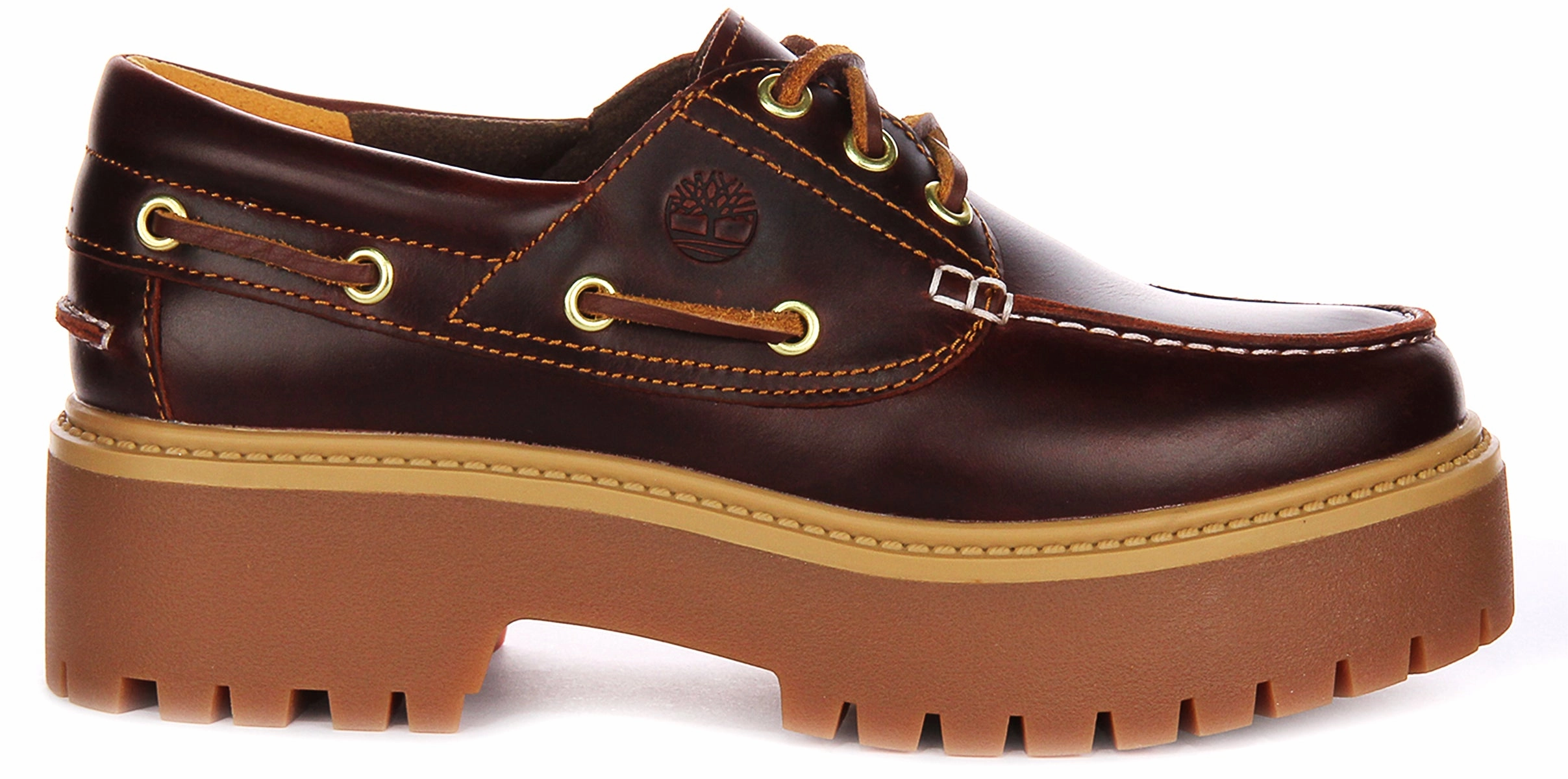 Easy Glide Step Timberland Street Platform Boat Shoes A2Qdm In Dark Brown For Women