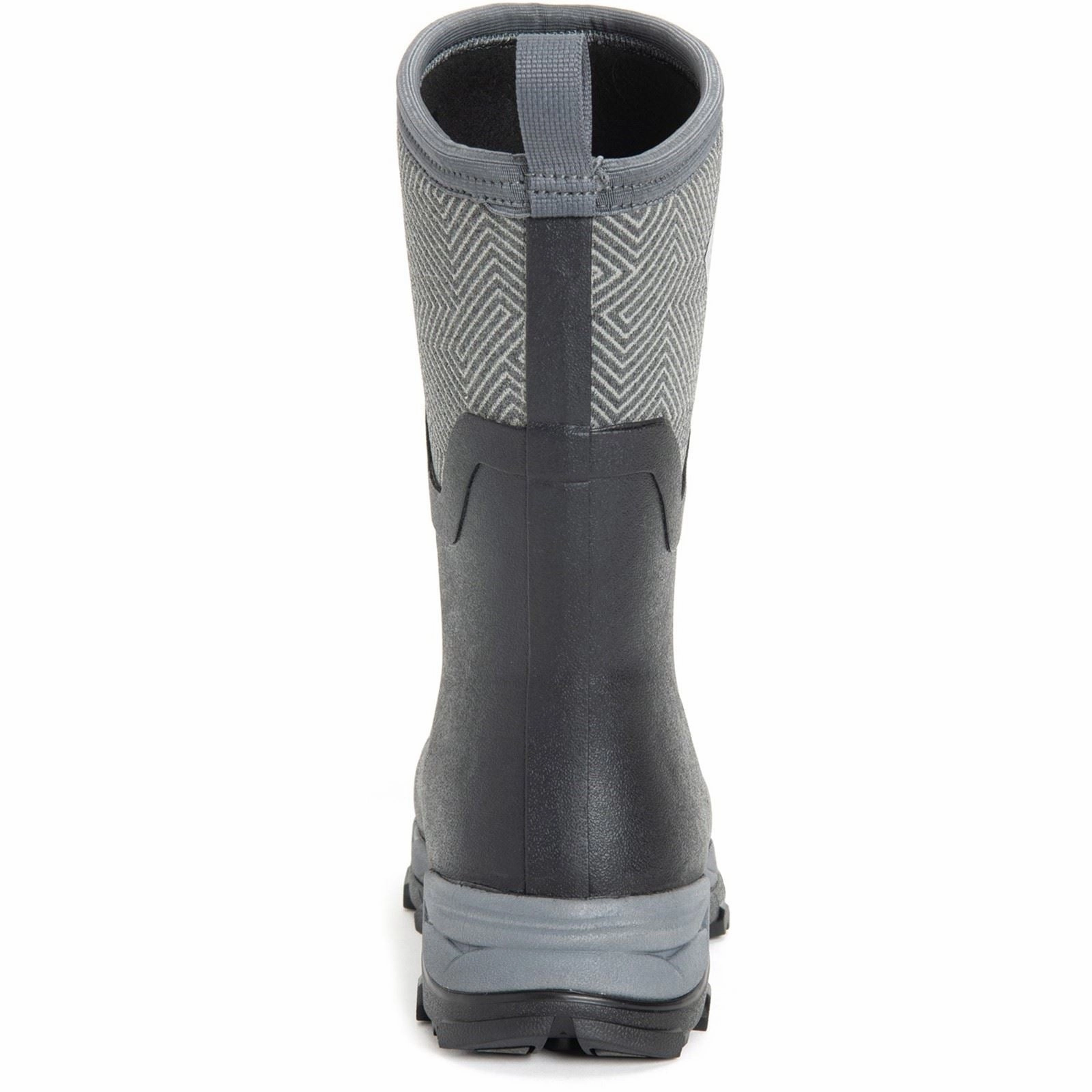 Easy Grip Muck Boots Arctic Ice Mid AGAT Rubber Black/Grey Geometric Wellington Boots