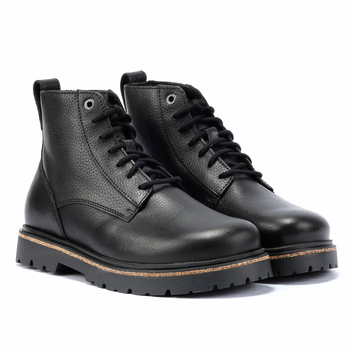 Foot Health Shoes Birkenstock Highwood Lace Mid Leather Women's Black Boots