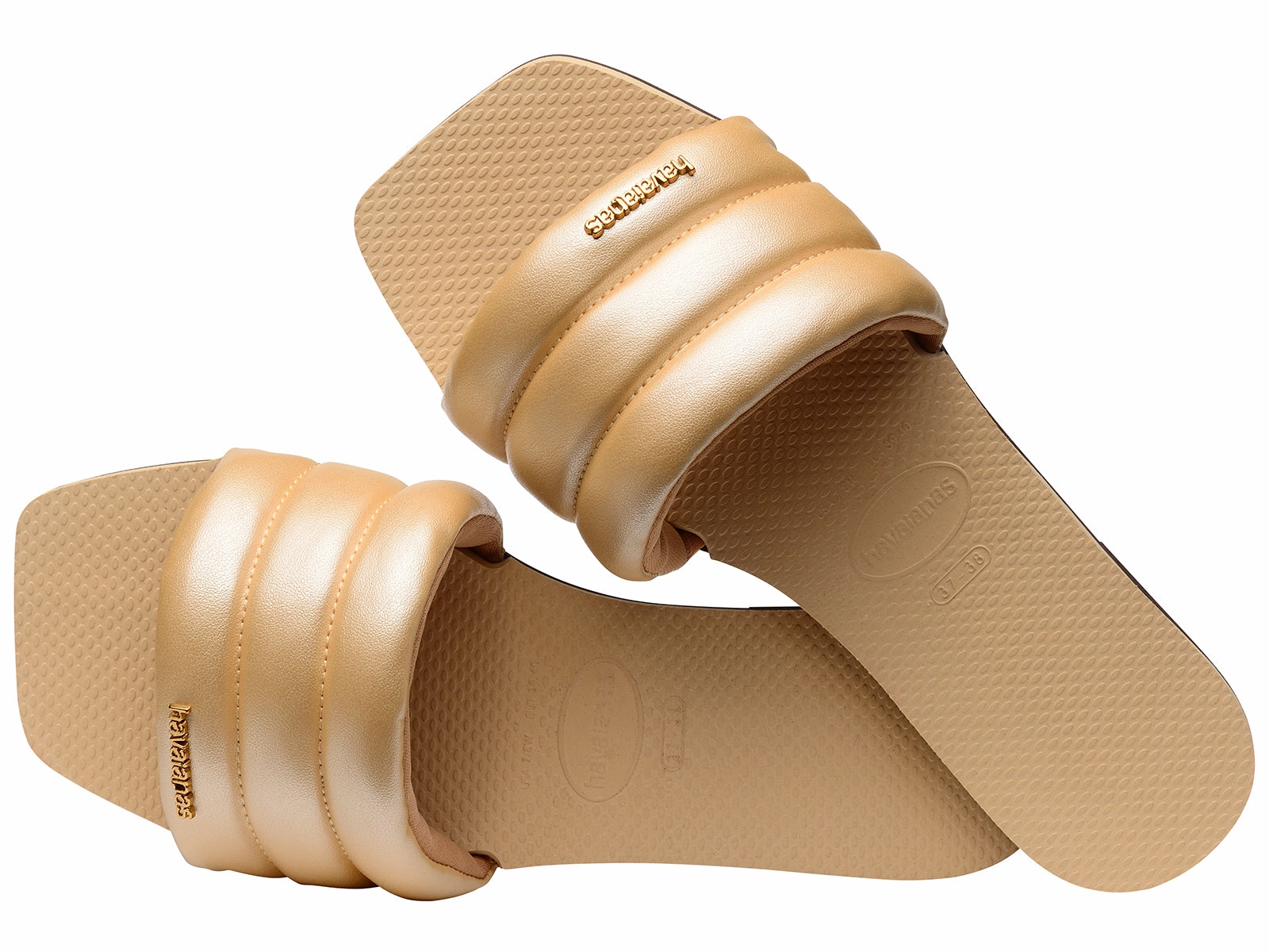 Easy Style Havaianas You Milan Metal In Gold Sandal For Women