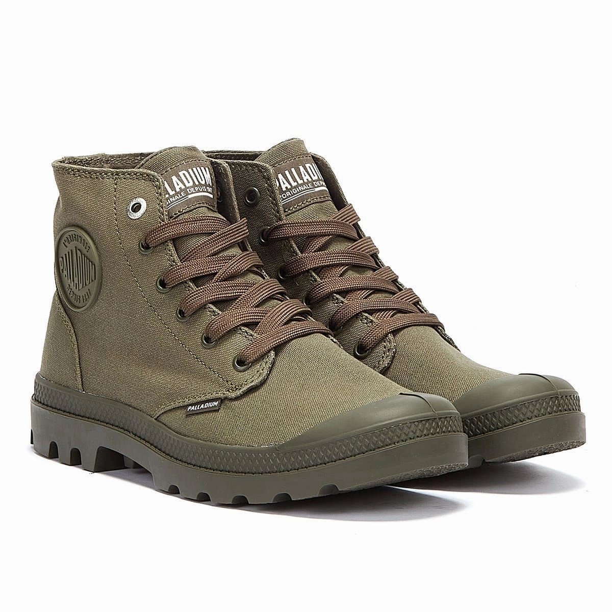 Palladium Pampa Hi Mono Chrome Green Boots Durable Look Timeless Look