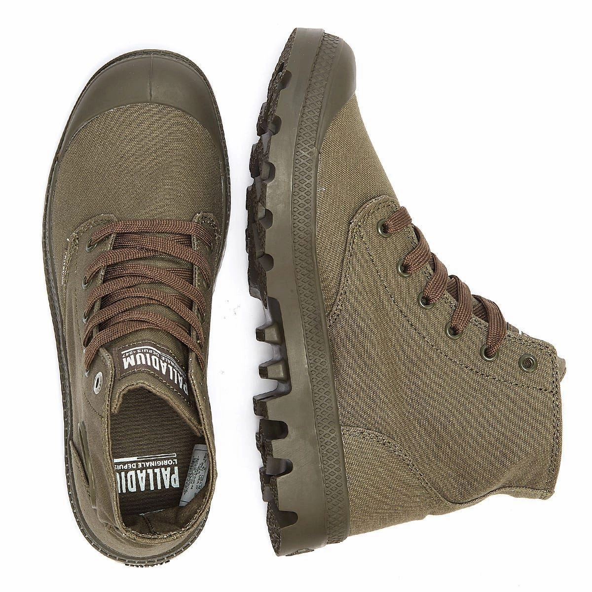 Easy To Clean Palladium Pampa Hi Mono Chrome Green Boots