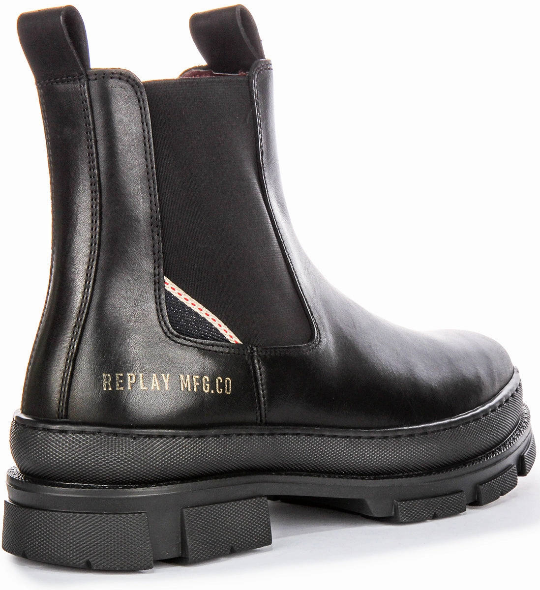 Easy Trek Replay Vega Leather Chelsea In Black For Men