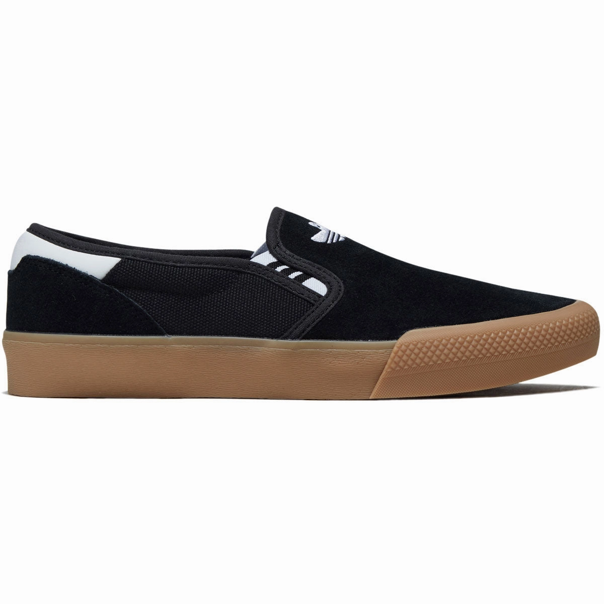 Comfort Motion Adidas Shmoofoil Slip Shoes - Core Black/Ftwr White/Gum Four