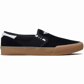 Comfort Motion Adidas Shmoofoil Slip Shoes - Core Black/Ftwr White/Gum Four