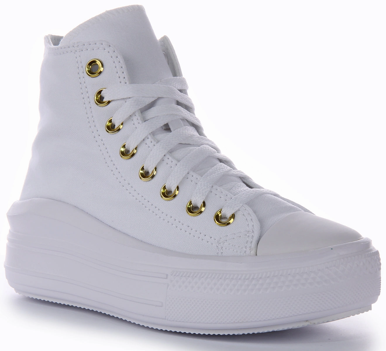 Converse All Star Move Platform A05459C In White Gold Dynamic Balance