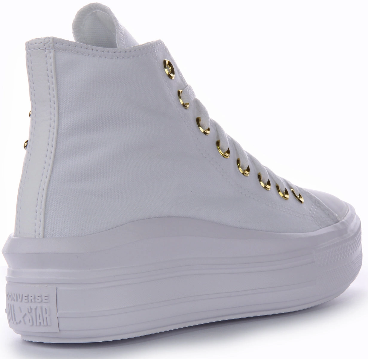 Easy Walk Step-On Comfort Layer Converse All Star Move Platform A05459C In White Gold