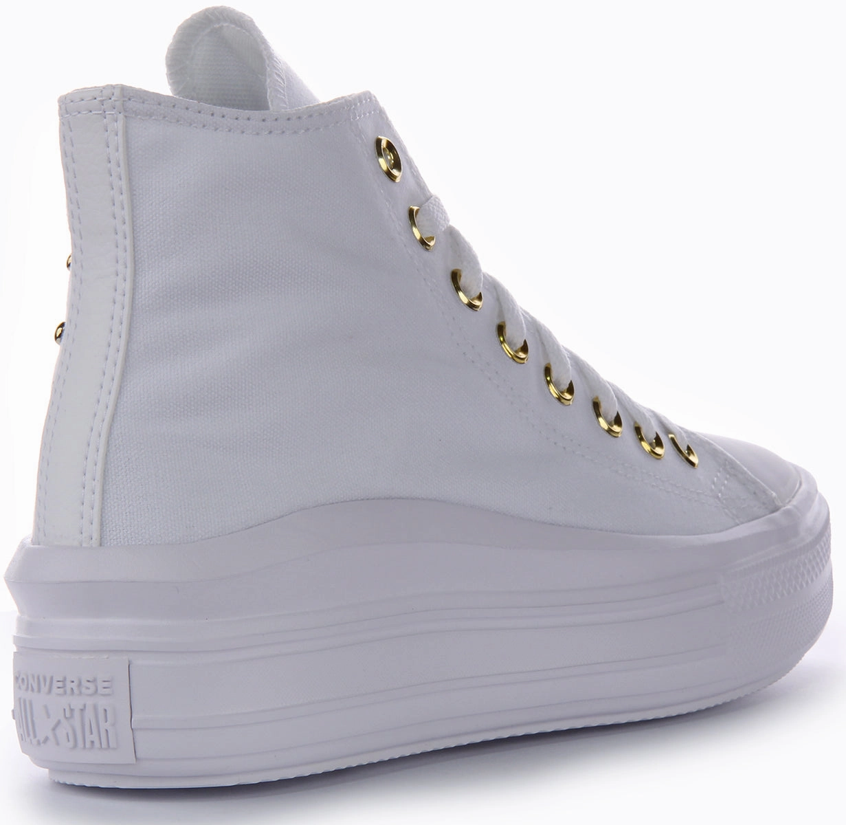 Easy Walk Step-On Comfort Layer Converse All Star Move Platform A05459C In White Gold