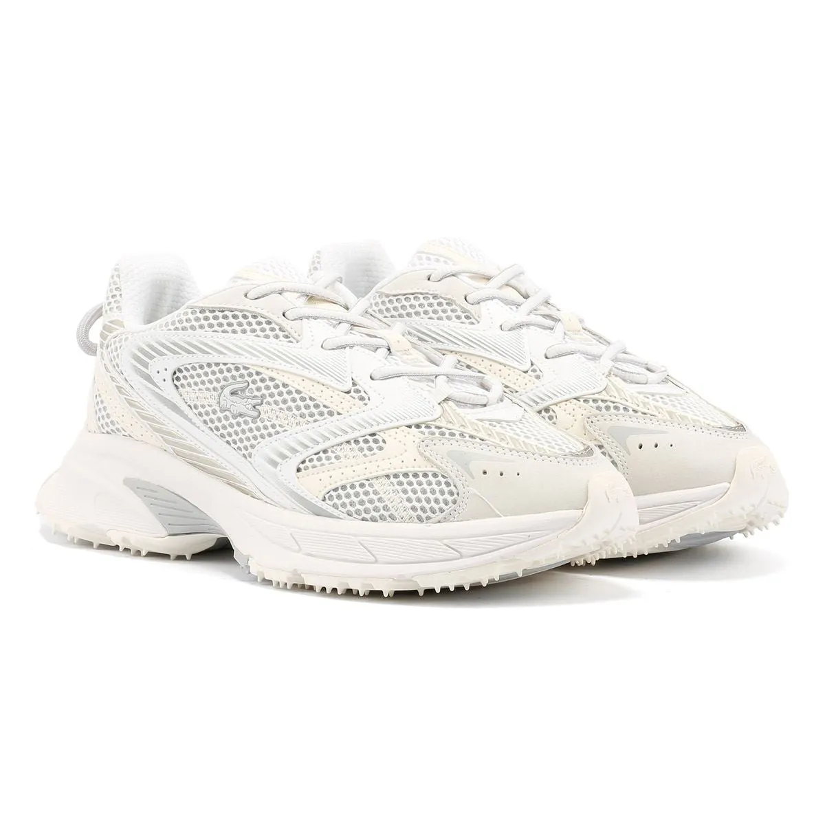 Lacoste L003 Neo Shot Men's White Trainers Mobility Exercise Low Impact
