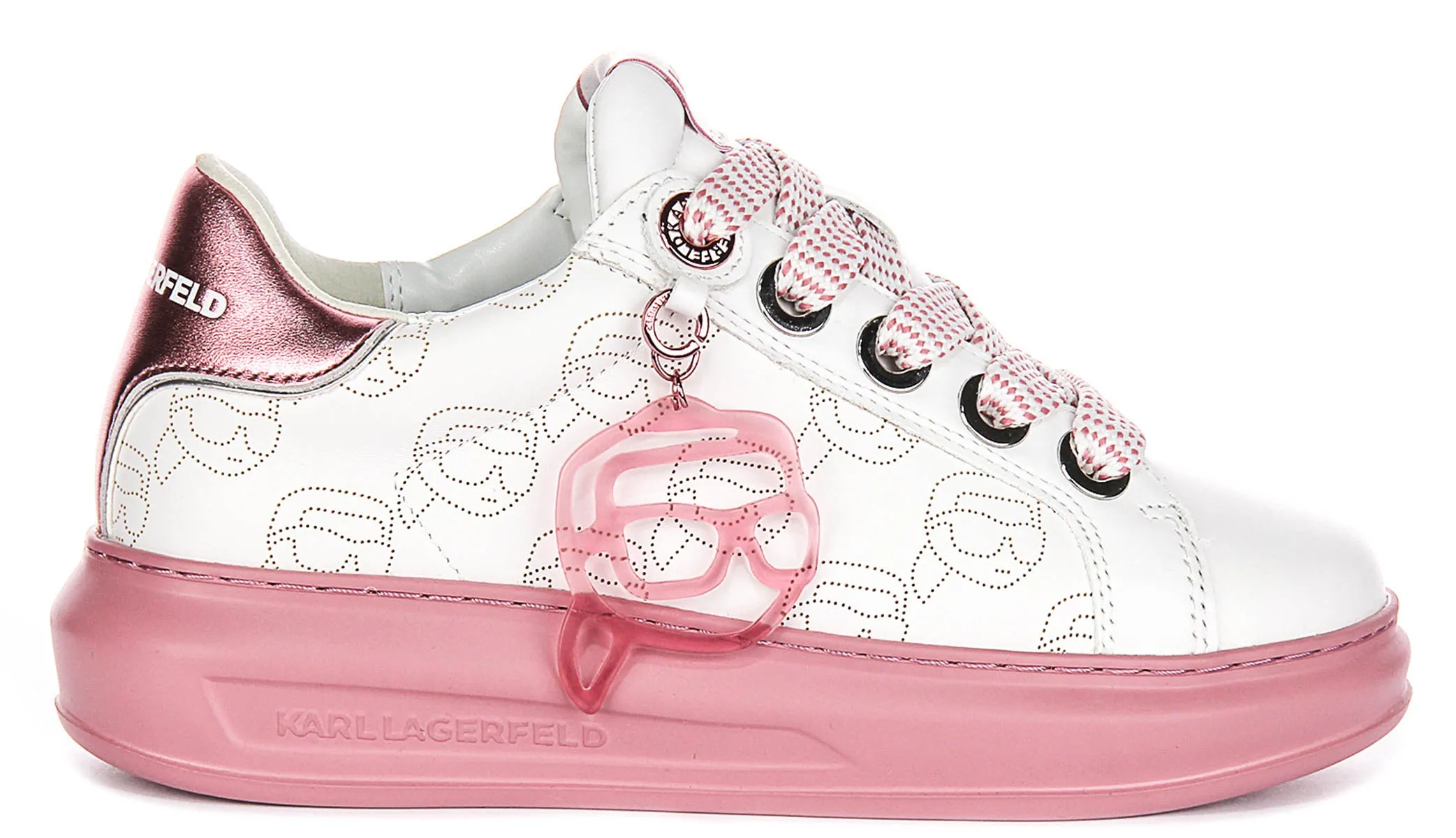 Edge Grip Karl Lagerfeld Kapri NFT Pendant In White Pink For Women