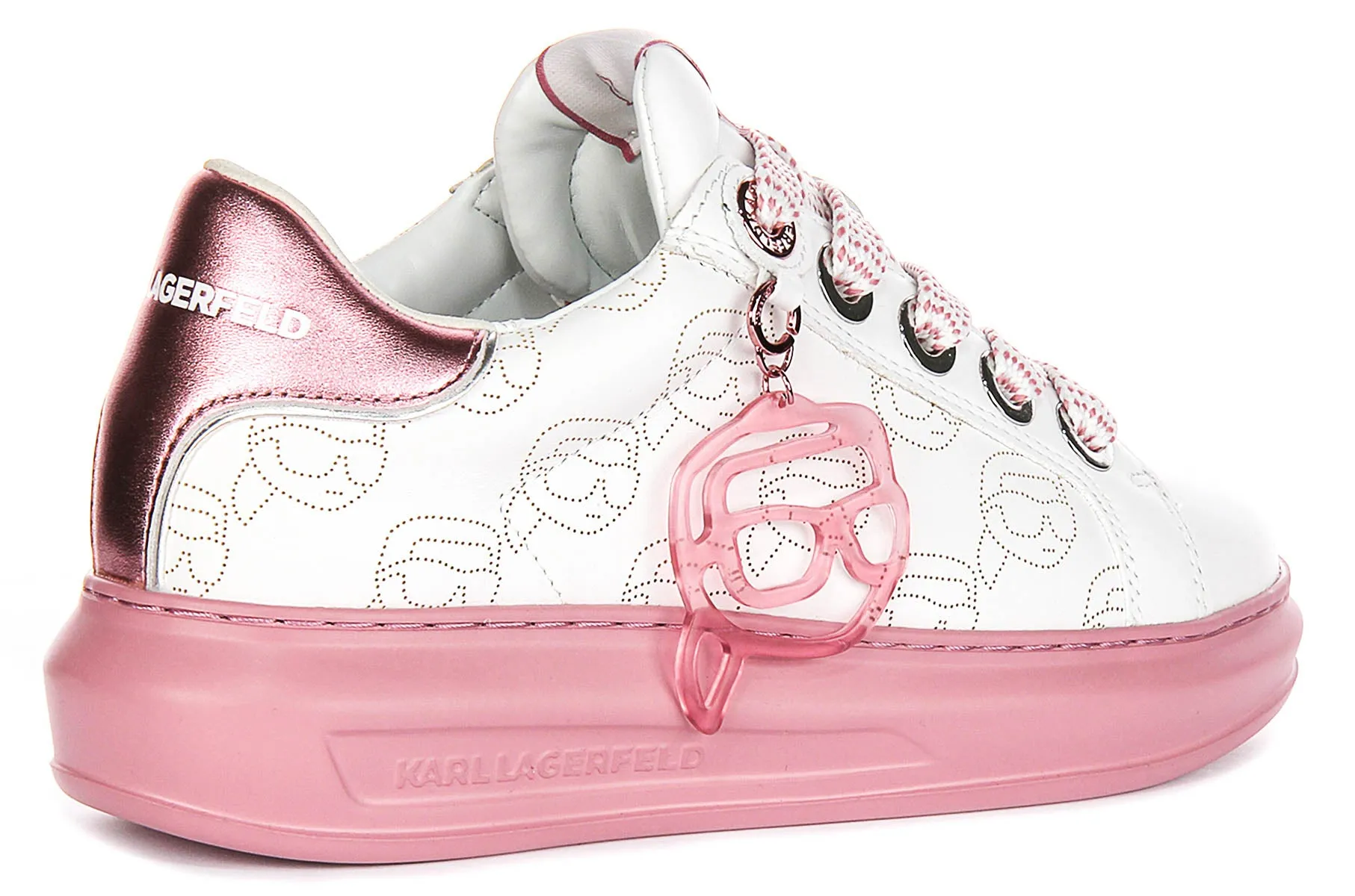 Edge Grip Karl Lagerfeld Kapri NFT Pendant In White Pink For Women