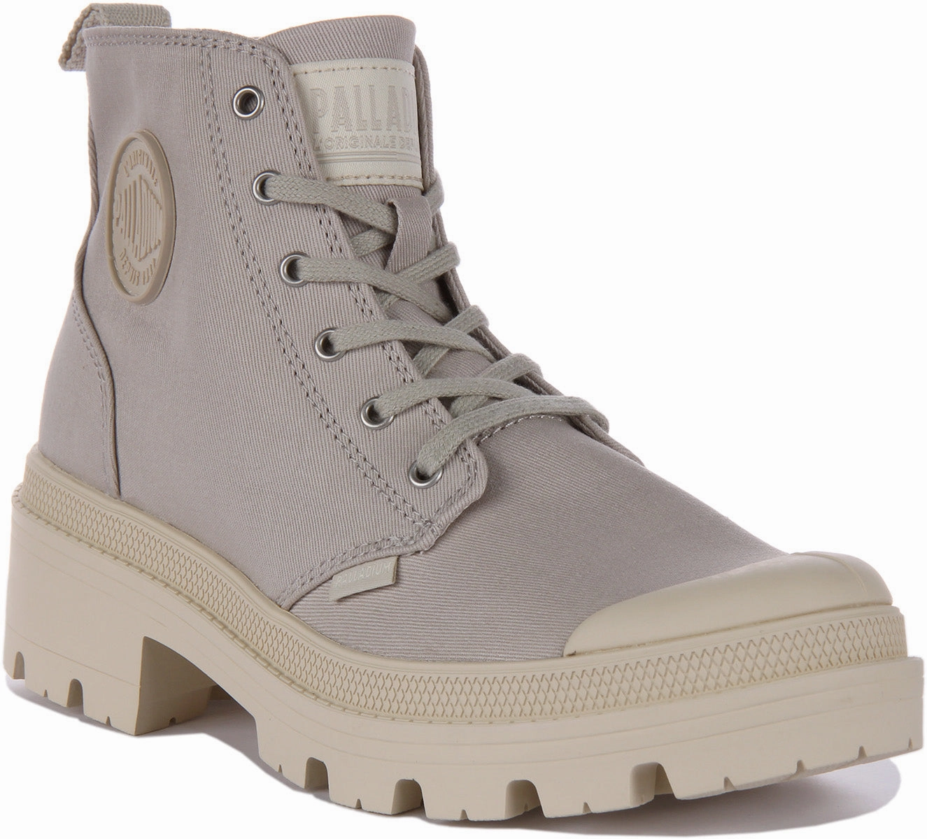 Mountain Climb Backpacking Ready Palladium Pallabase Twill In Beige For Women