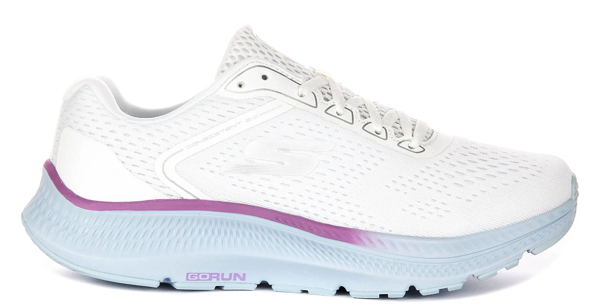 Efficient Skechers Go Run Consistent In White Blue For Women