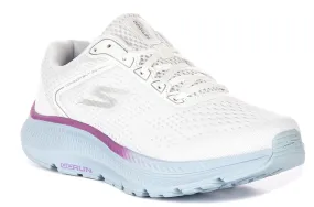 Stable Ground Skechers Go Run Consistent In White Blue For Women