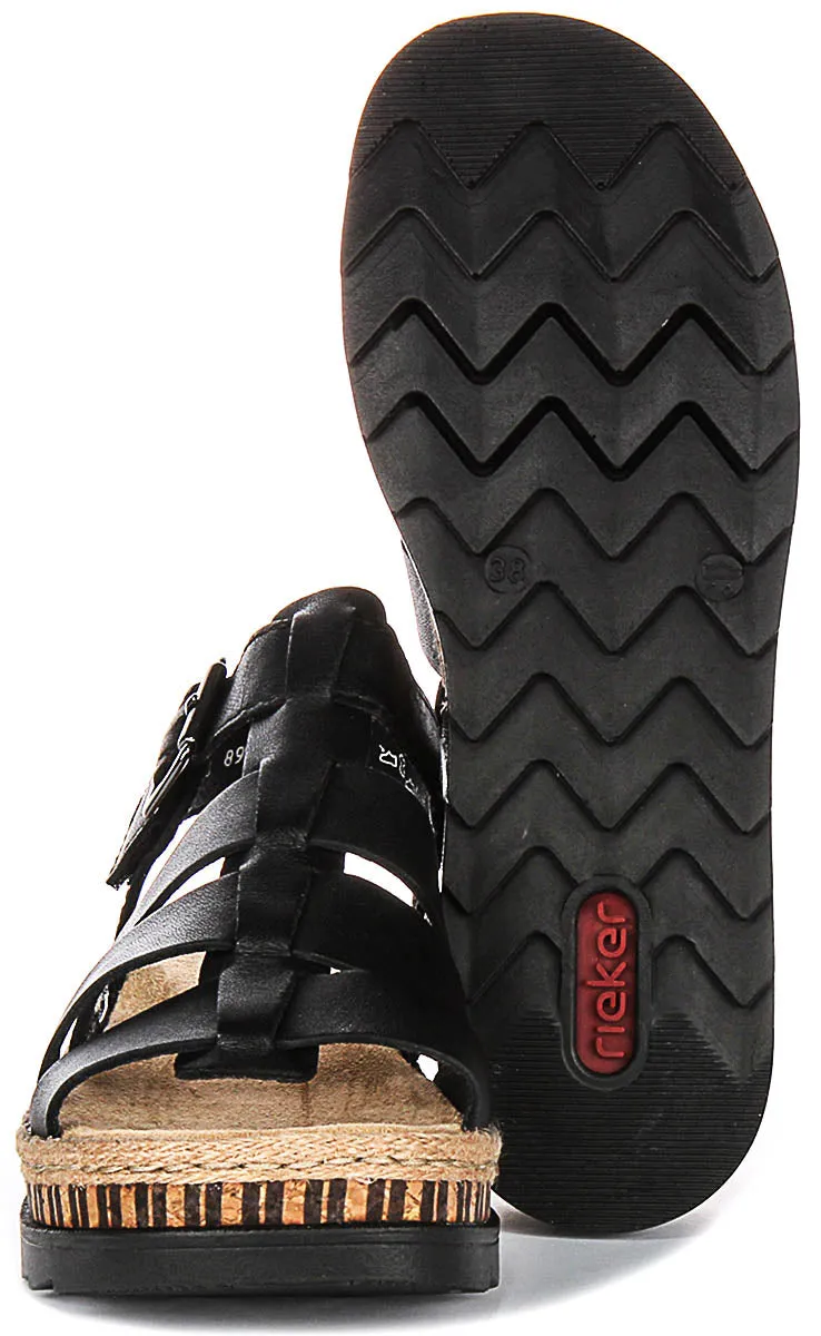 Effort Grip Rieker V7904-00 In Black For Women