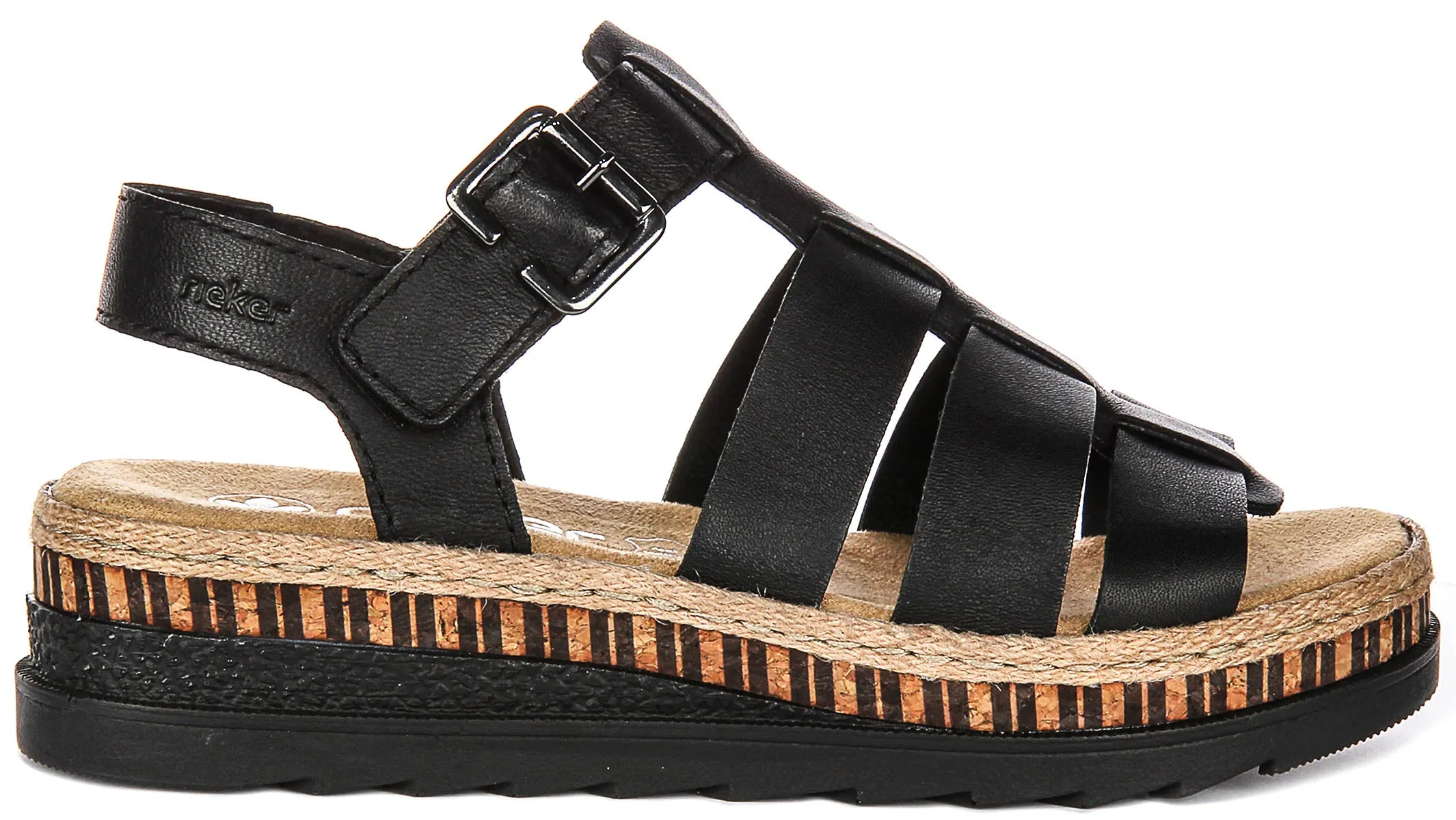 Effort Grip Rieker V7904-00 In Black For Women