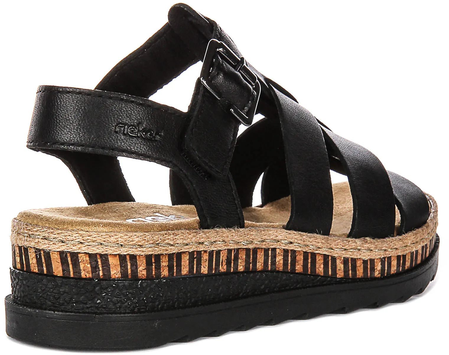 Effort Grip Rieker V7904-00 In Black For Women