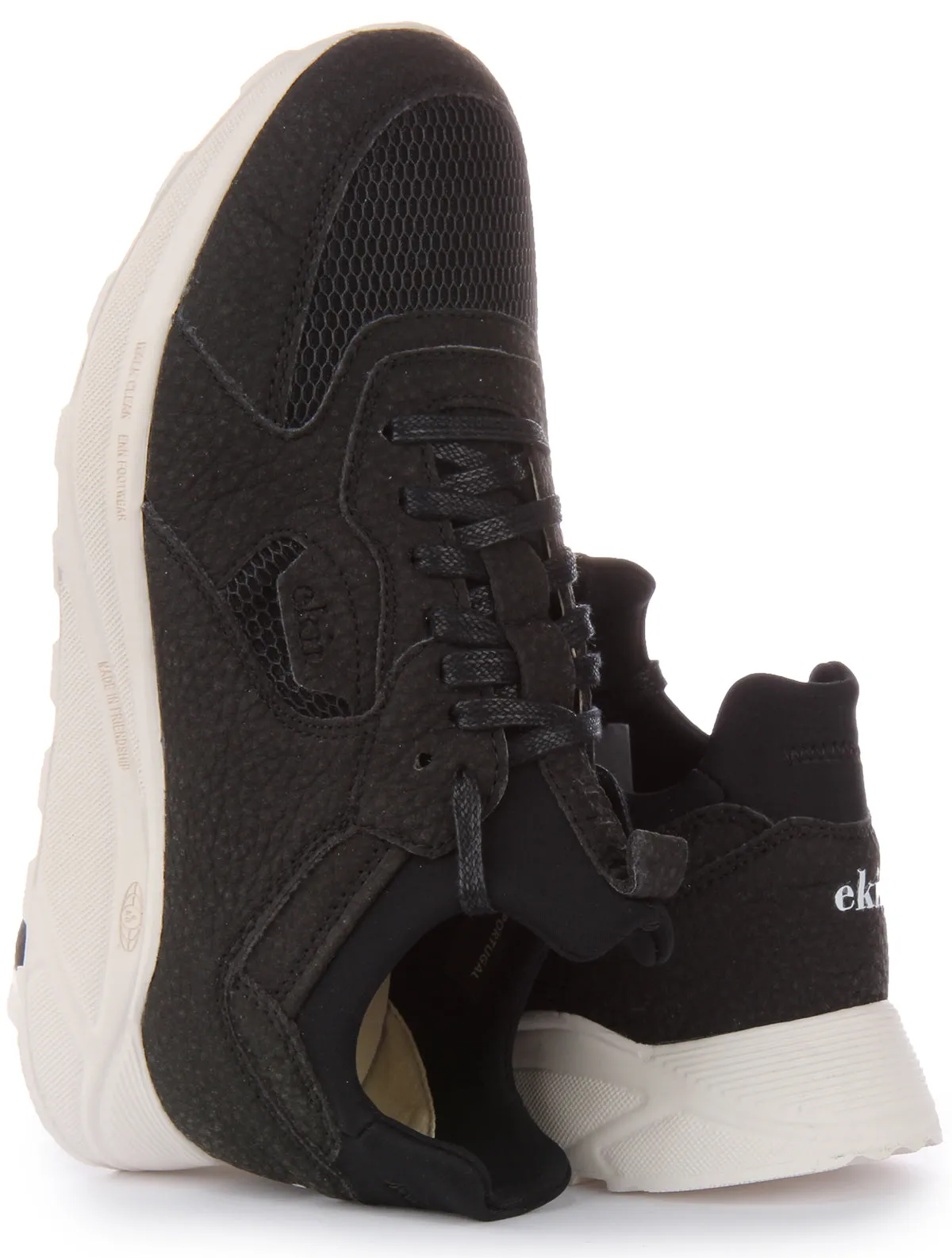 Ekn Larch Trainers In Black Step Boost