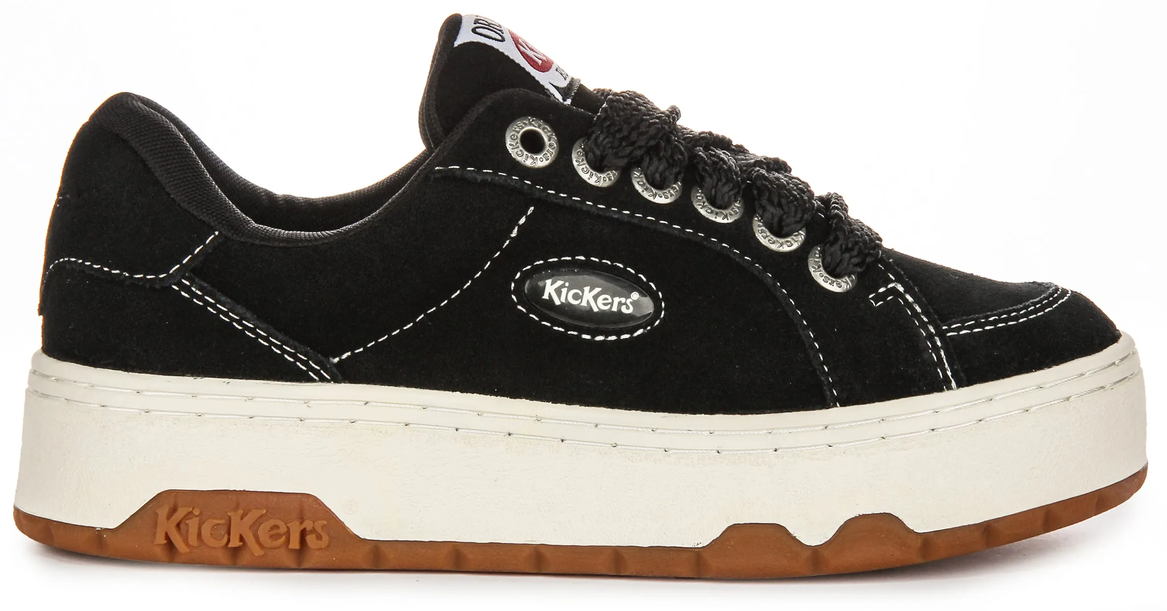 Elastic Lacing Kickers 70S Lo Sued In Black For Women
