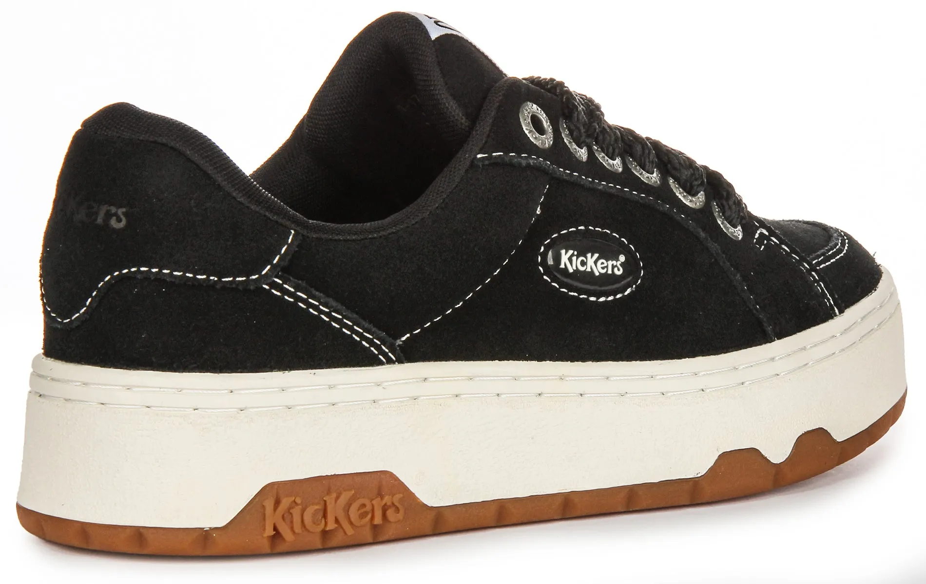 Elastic Lacing Kickers 70S Lo Sued In Black For Women