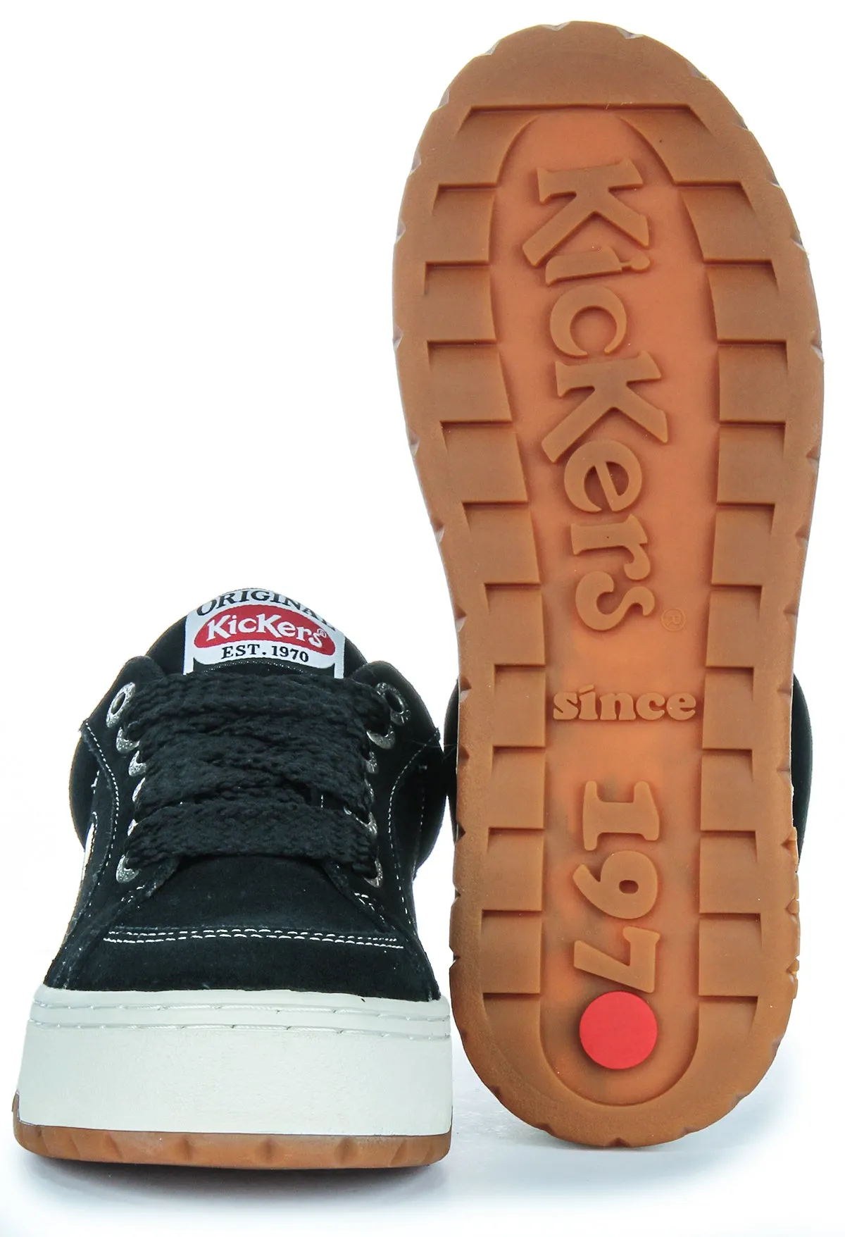 Elastic Lacing Kickers 70S Lo Sued In Black For Women