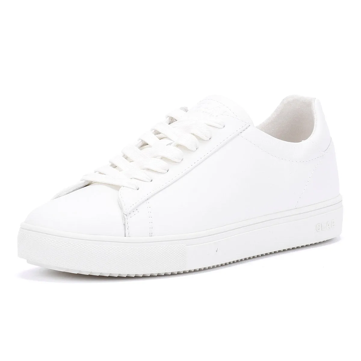 Elastic Motion Clae Bradley Essentials Leather Men's Triple White Trainers
