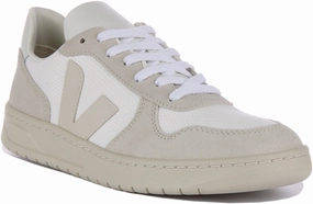 Veja V 10 B Mesh In White Grey For Men Recovery Aid