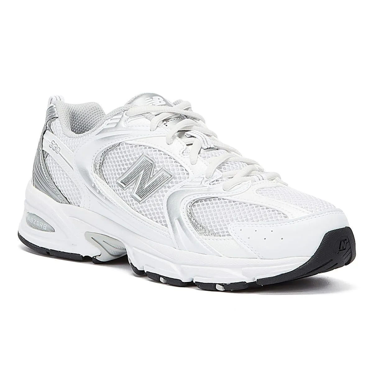 Elevating New Balance 530 Munsell White/Silver Trainers