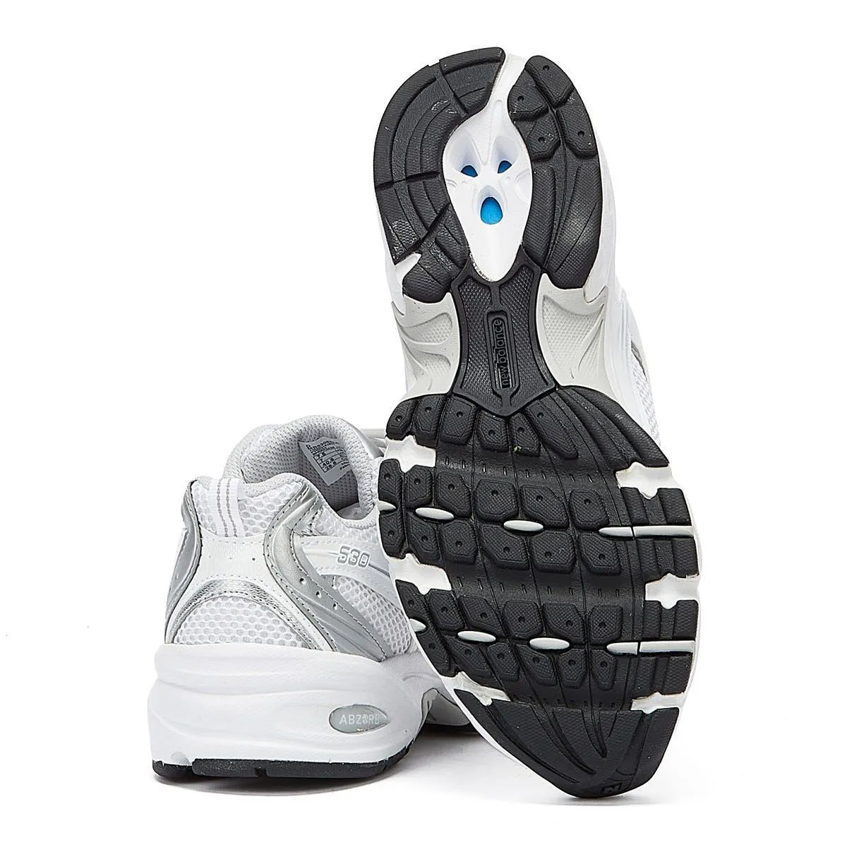 Elevating New Balance 530 Munsell White/Silver Trainers