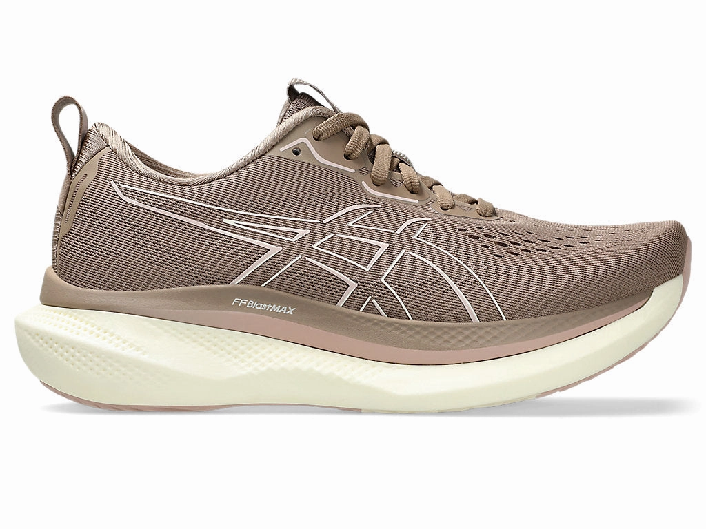 W Asics Glideride Max Taupe Grey Birch