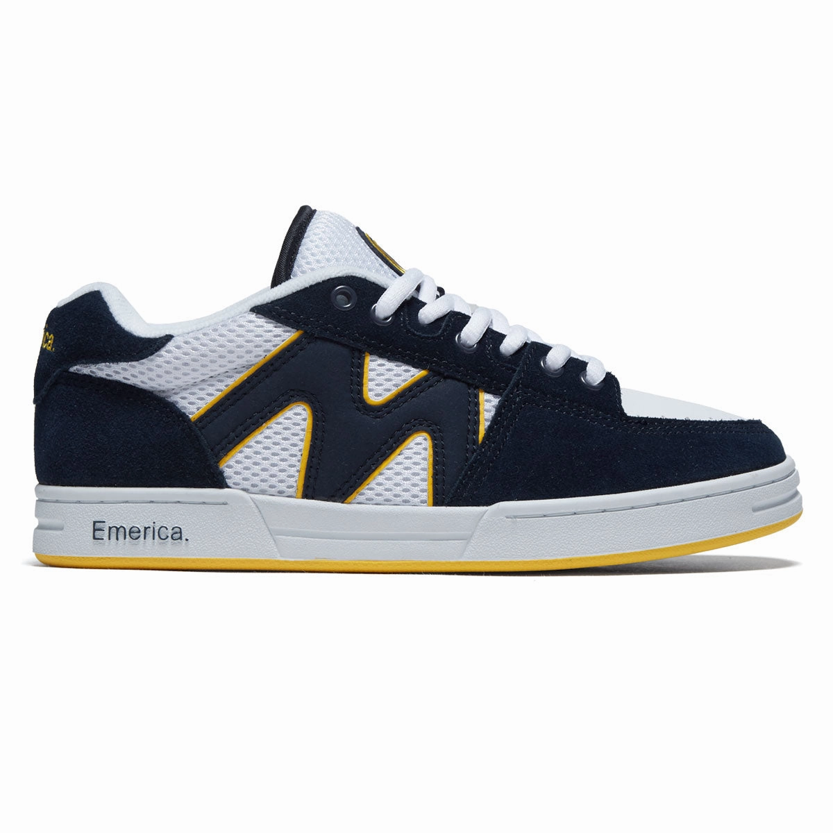 Emerica OG-1 Shoes - Navy/White/Yellow Lace Up Push Power
