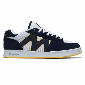 Emerica OG-1 Shoes - Navy/White/Yellow Lace Up Push Power