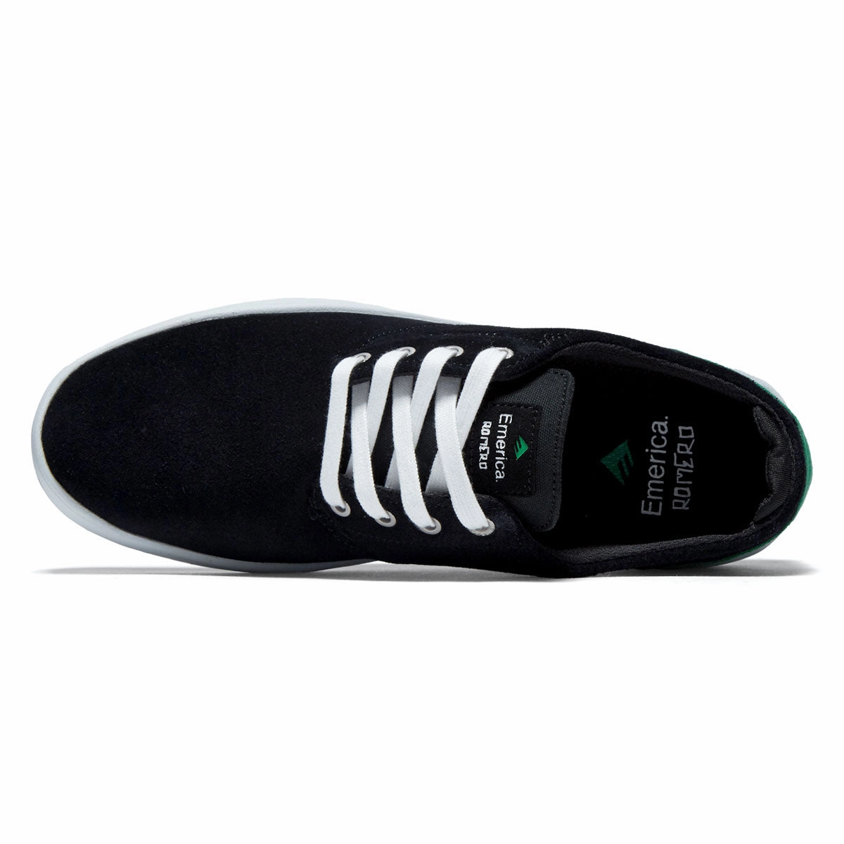Emerica Romero Laced Shoes - Black/Green/White Street Edge