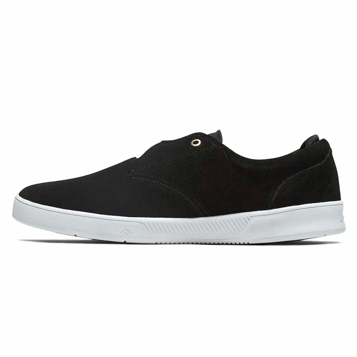 Emerica Romero Skater Shoes - Black/White/Gold Travel Fresh