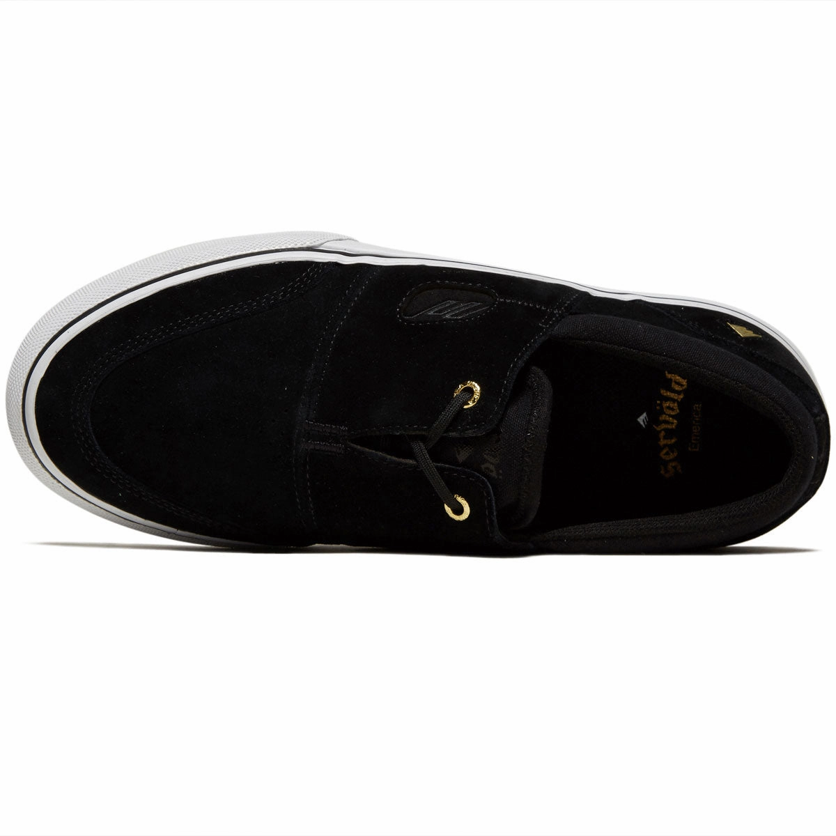 Emerica Servold Shoes - Black/White/Gold Quick Step Pro