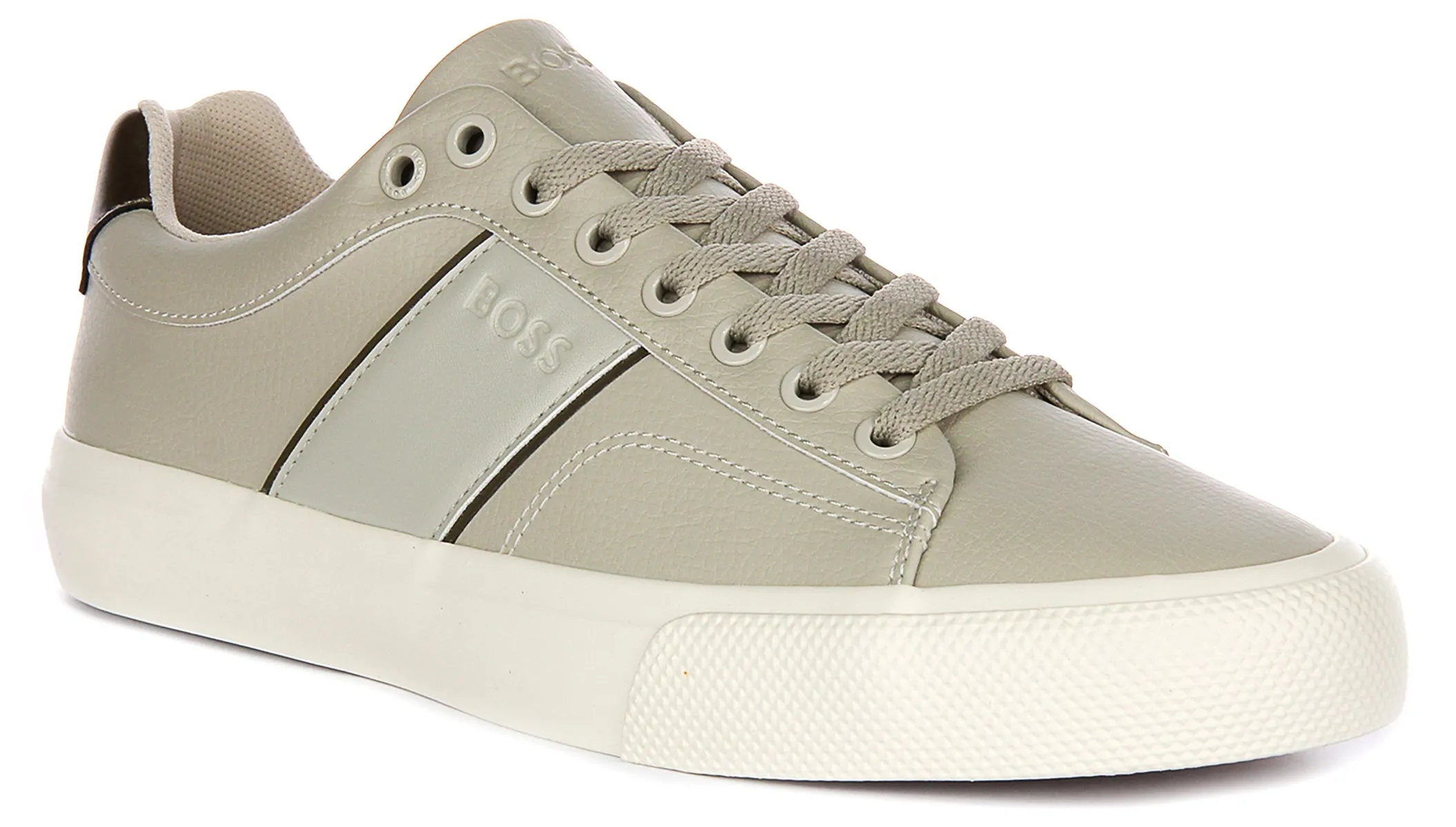 Impact zones correspond with anatomical foot structure Boss Aiden Tennis Grit In Beige For Men