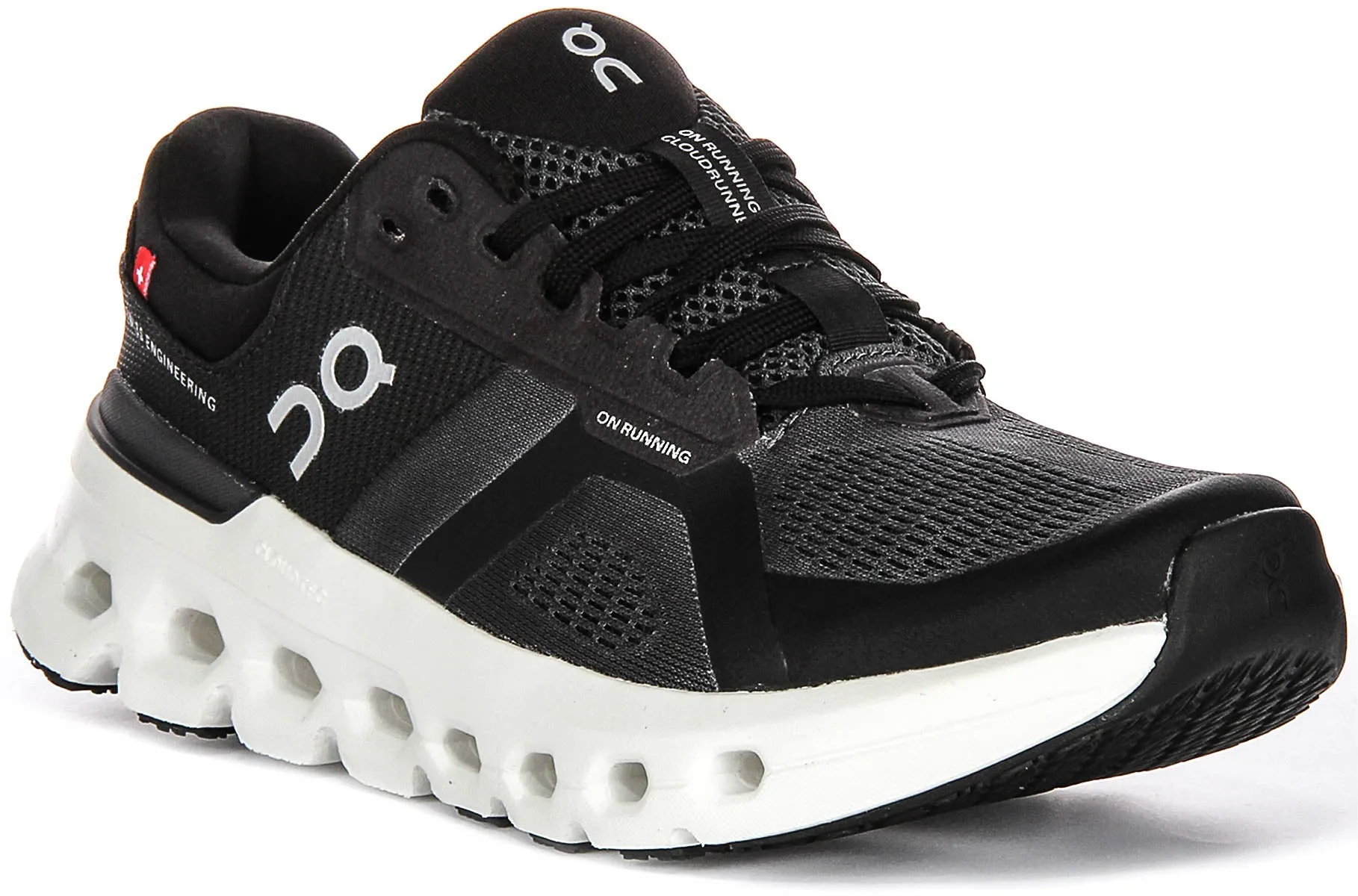 On Running Cloundrunner 2 In Black Grey For Women Daily Workout Materials are chosen for breathability and endurance