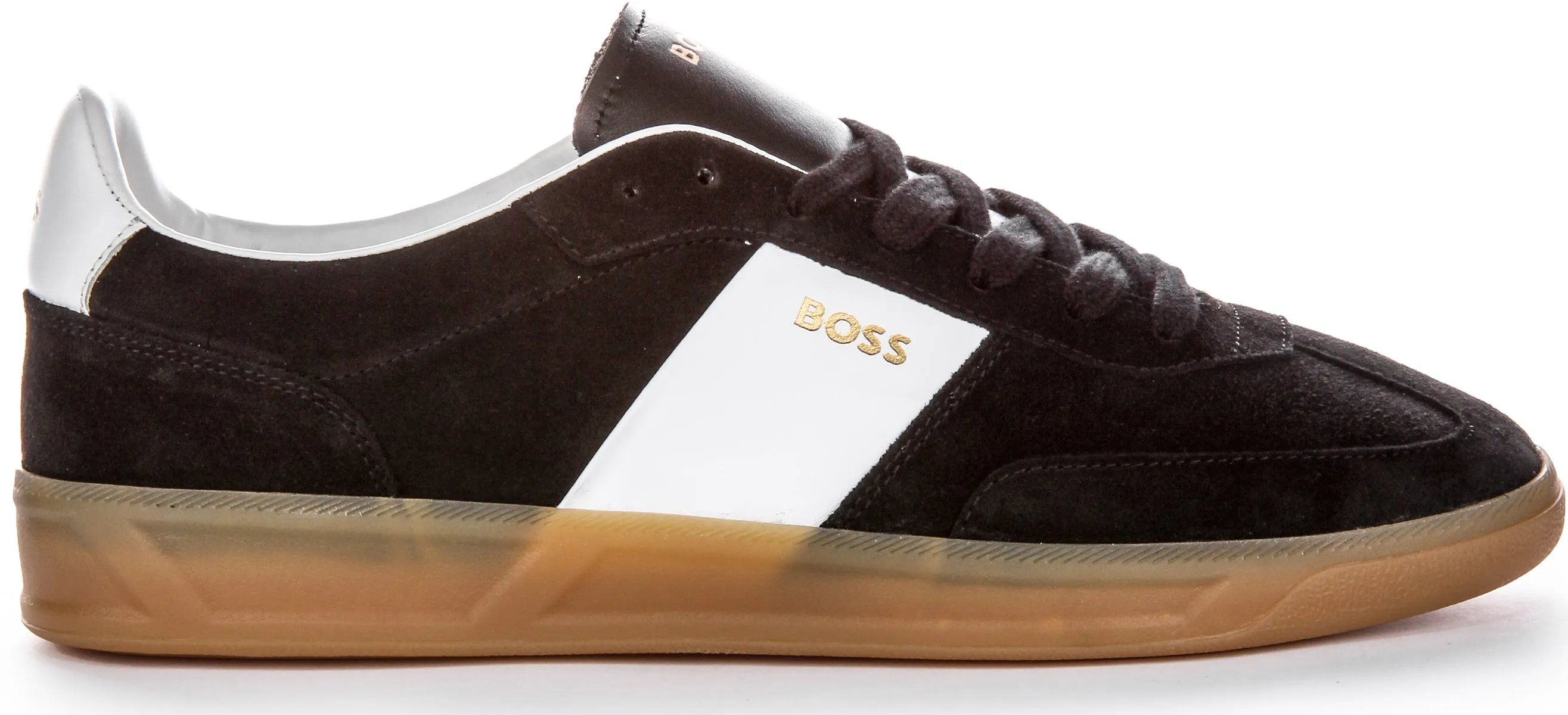 Energy Ease Boss Brandon Tennis Suede In Black White For Men