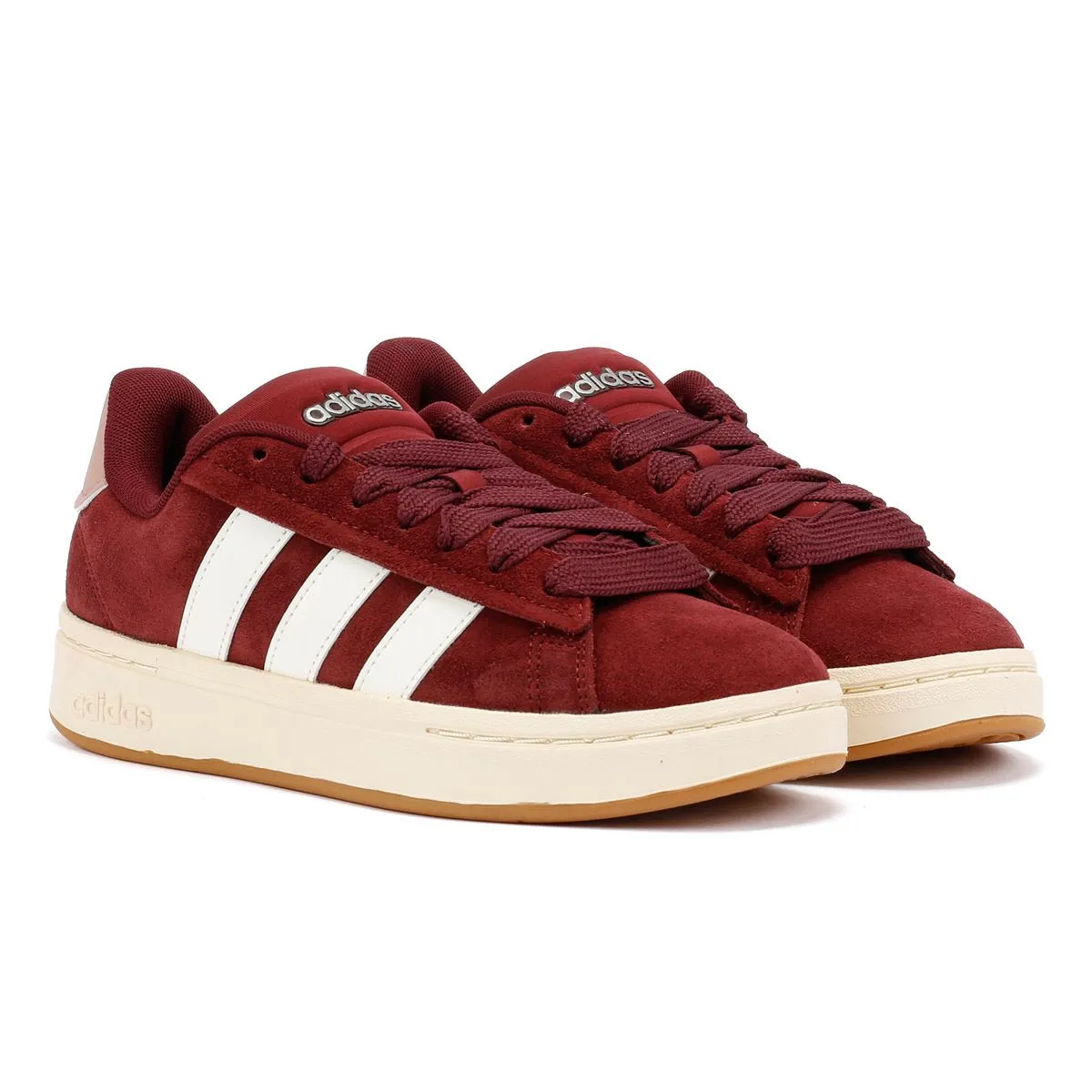Energy Flow Adidas Grand Court Alpha 00s Women's Burgundy/White Trainers