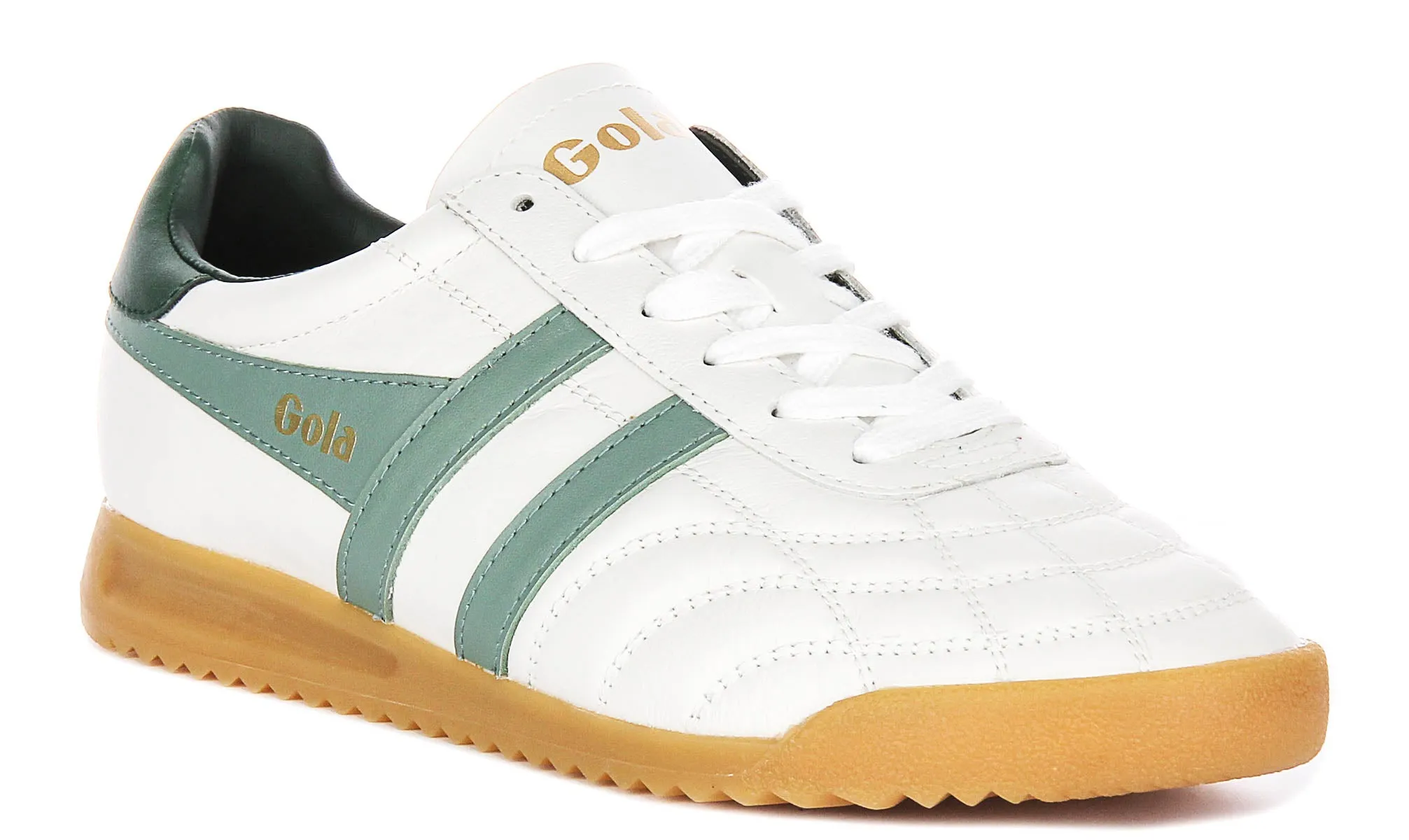 Gola Classics Stadium In White Green For Women Flex Fit Form Support