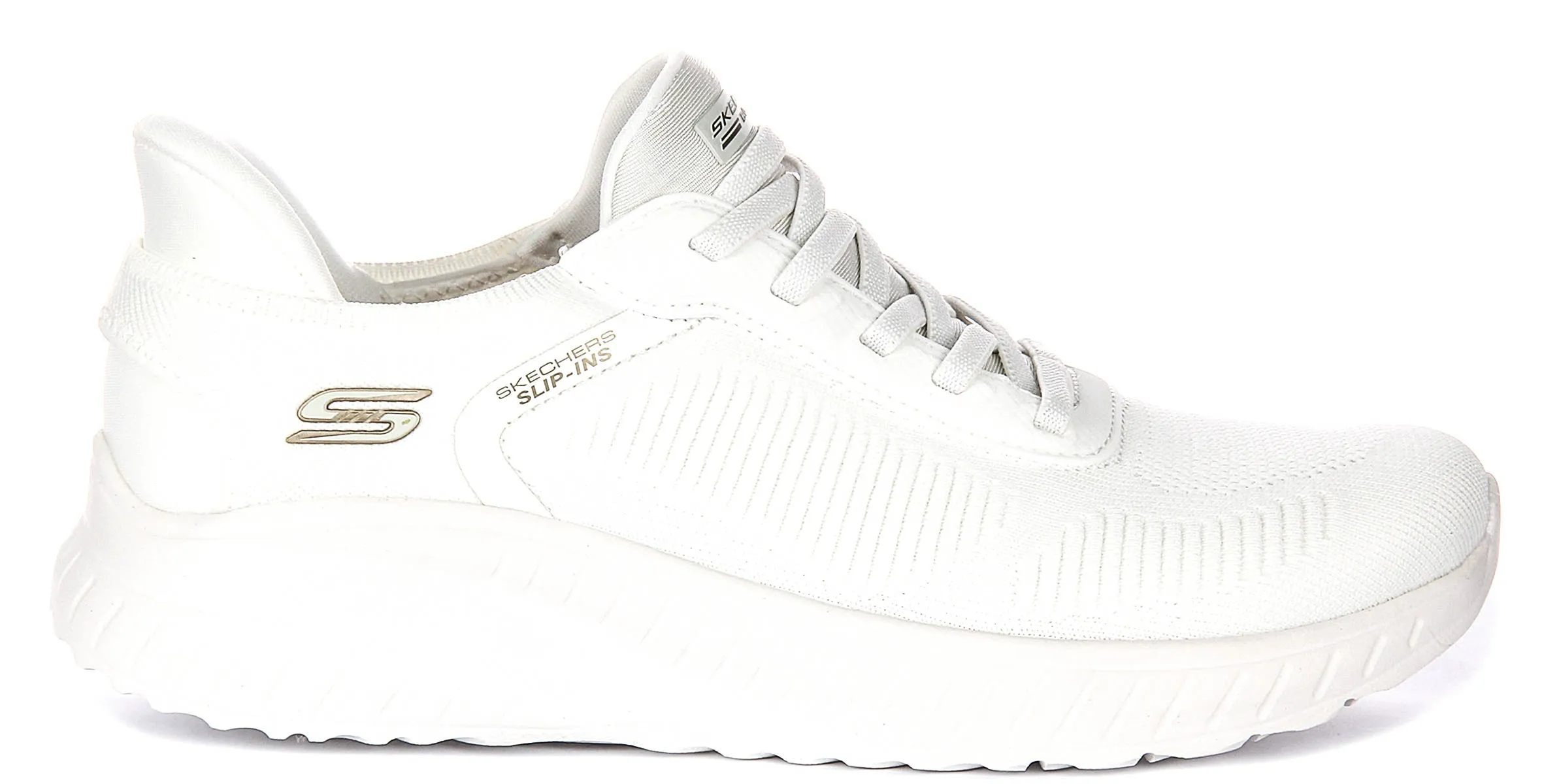 energy returning Skechers Bobs Sport Squad In Off White For Women