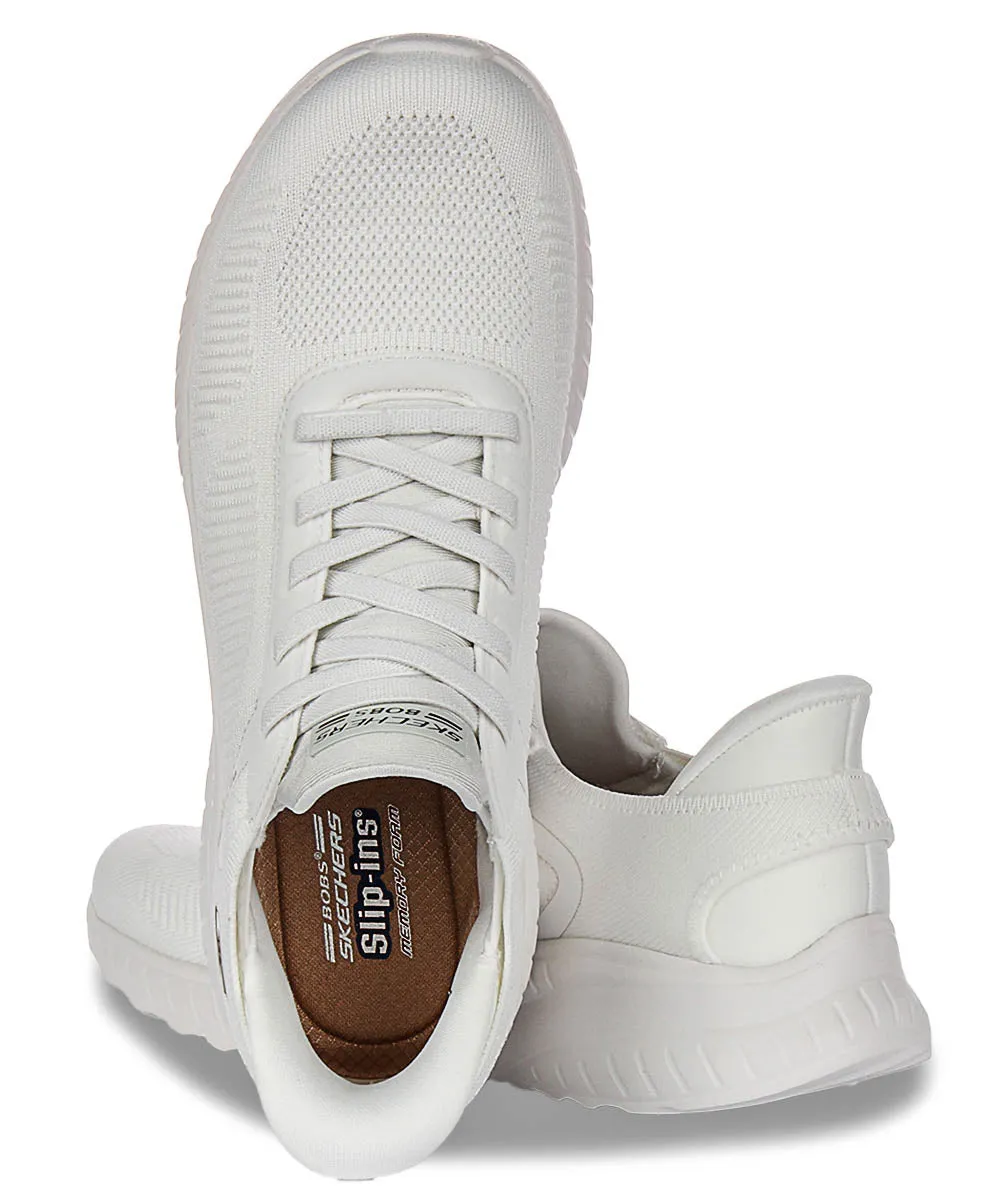 energy returning Skechers Bobs Sport Squad In Off White For Women