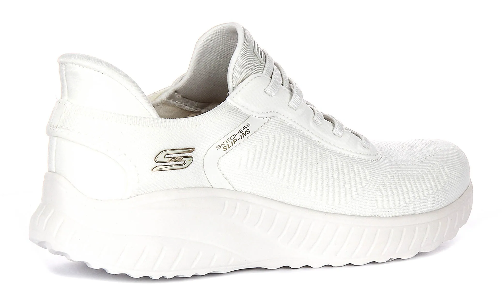 energy returning Skechers Bobs Sport Squad In Off White For Women
