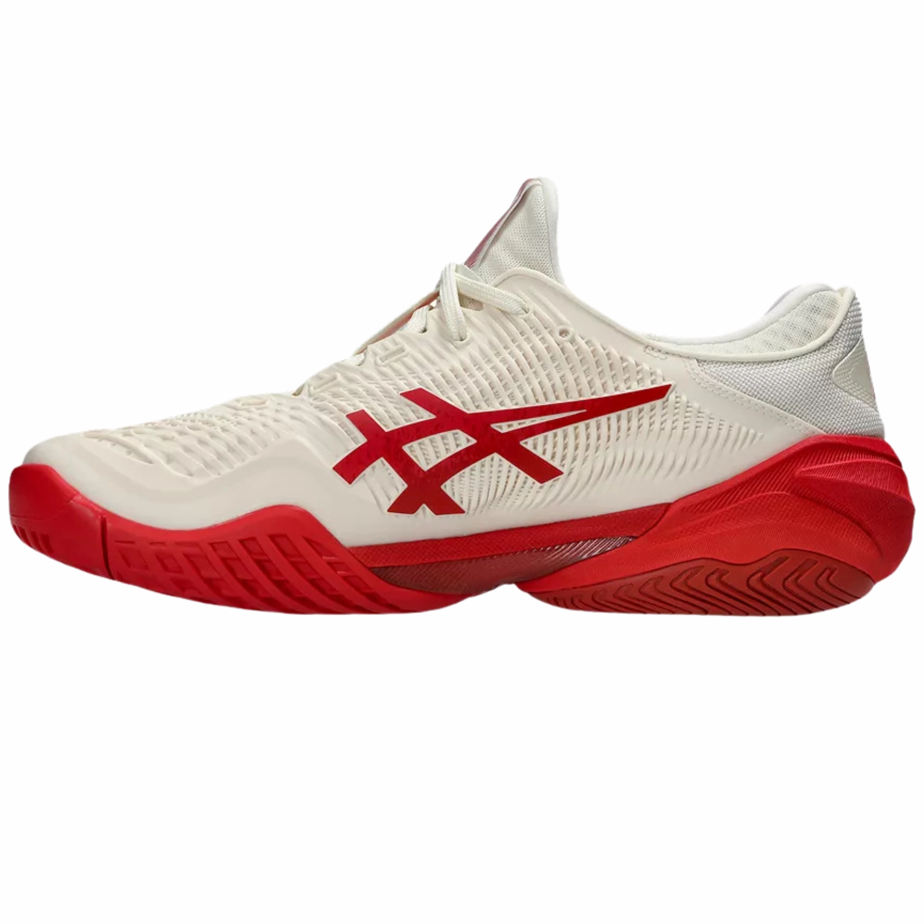 Energy Boost Asics Court FF Novak Mens Tennis Shoes ?M?Cream/Classic Red